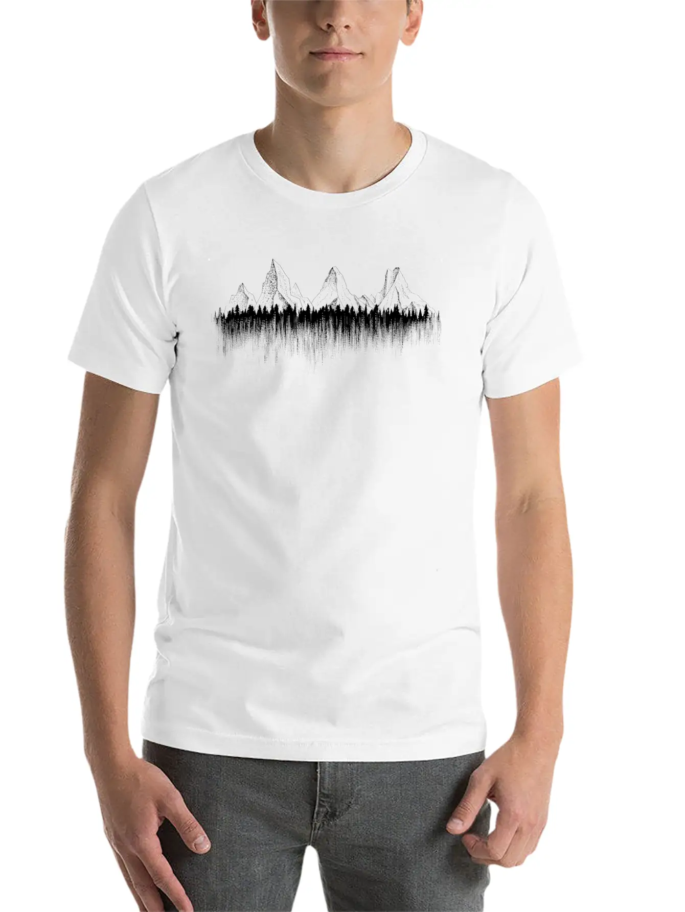 Forest And Mountains Relaxed Everyday Tee – Lightweight And Durable Cotton