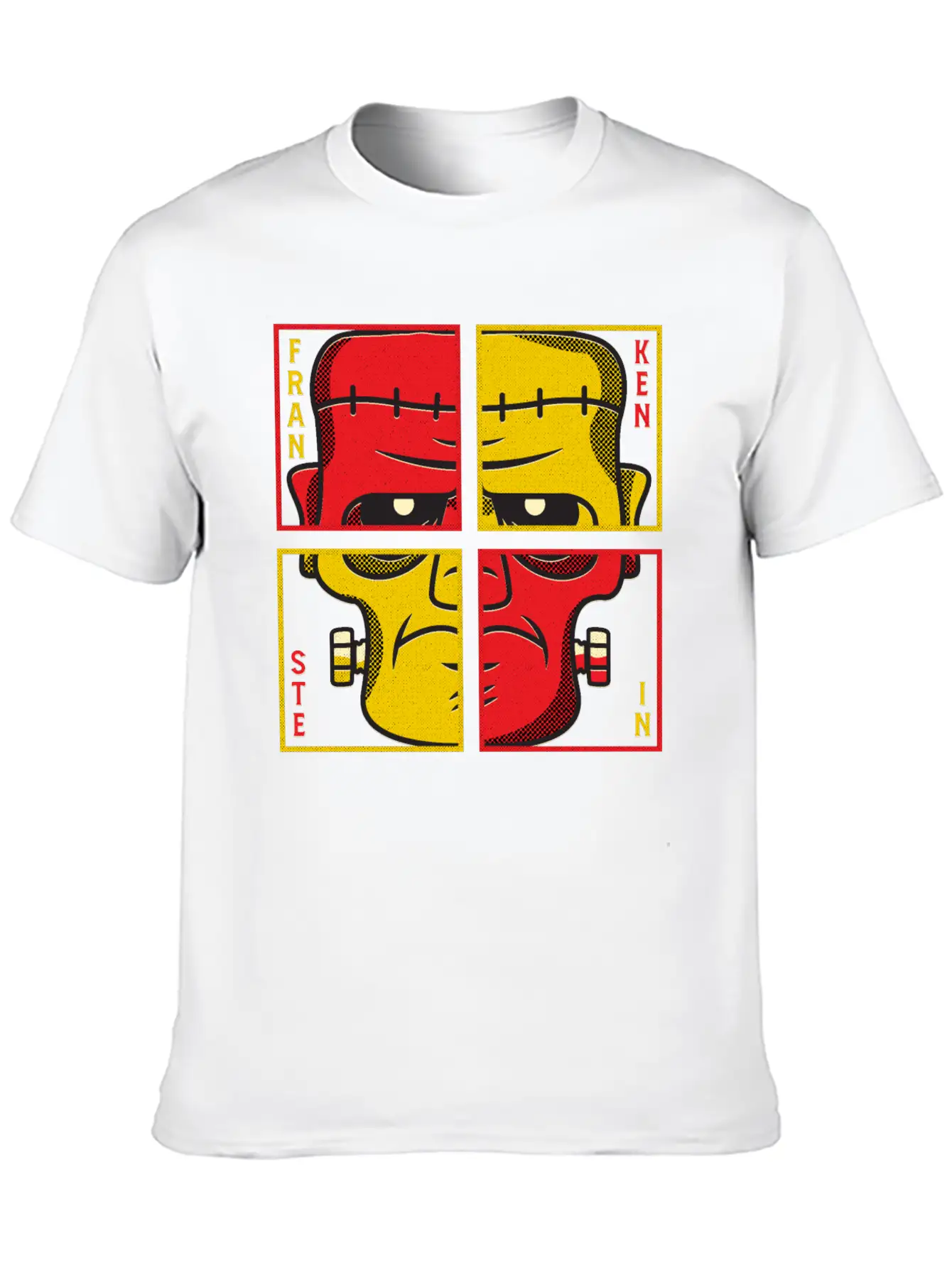 Frankenstein-Retro Classic Horror Monster Basic Graphic T-Shirt – Daily Comfort In Soft Cotton