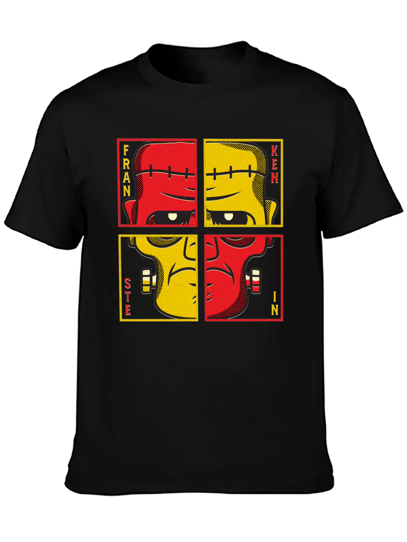 Frankenstein-Retro Classic Horror Monster Basic Graphic T-Shirt – Daily Comfort In Soft Cotton