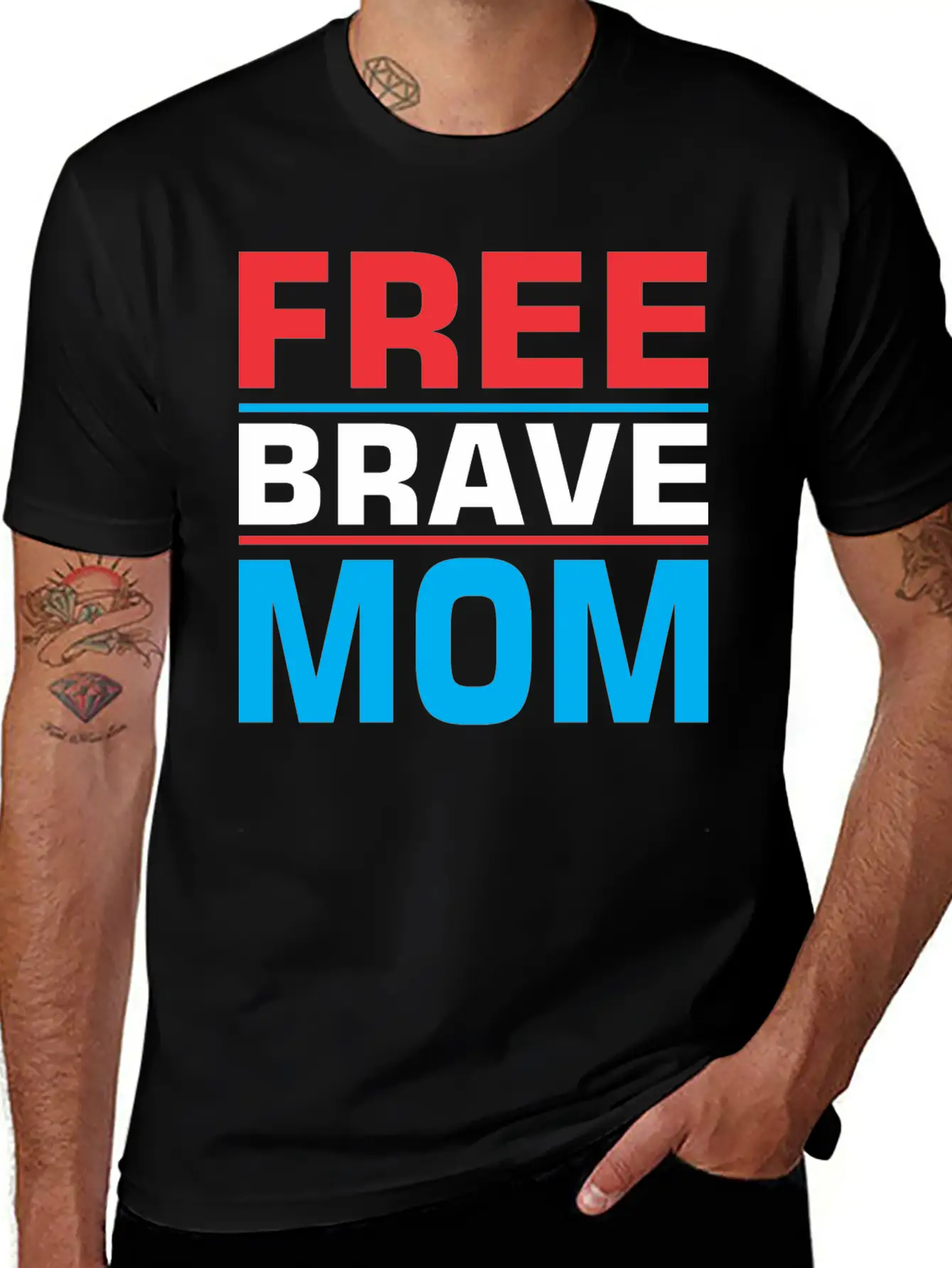 Free Brave Mom Relaxed Everyday Tee – Lightweight And Durable Cotton