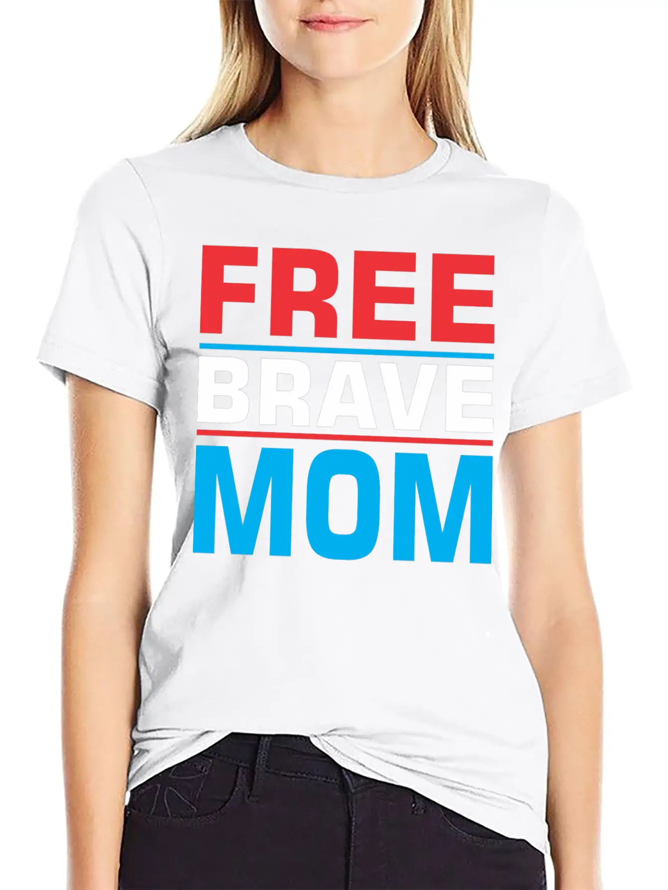 Free Brave Mom Relaxed Everyday Tee – Lightweight And Durable Cotton