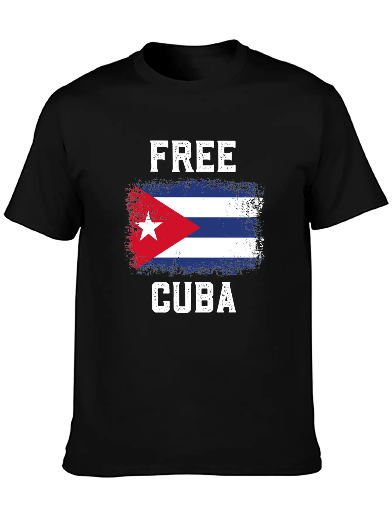 Free Cuba Cuba Flag Cuban Flag Stylish Everyday T-Shirt – Unisex Basic Cotton Tee