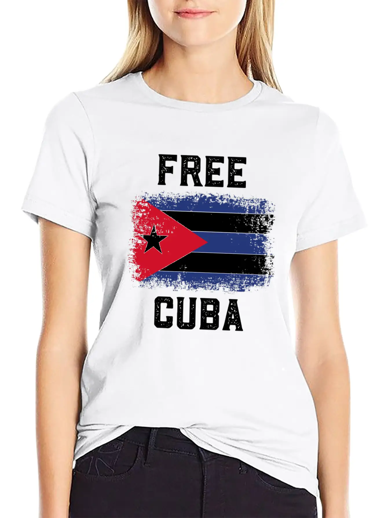 Free Cuba Cuba Flag Cuban Flag Stylish Everyday T-Shirt – Unisex Basic Cotton Tee
