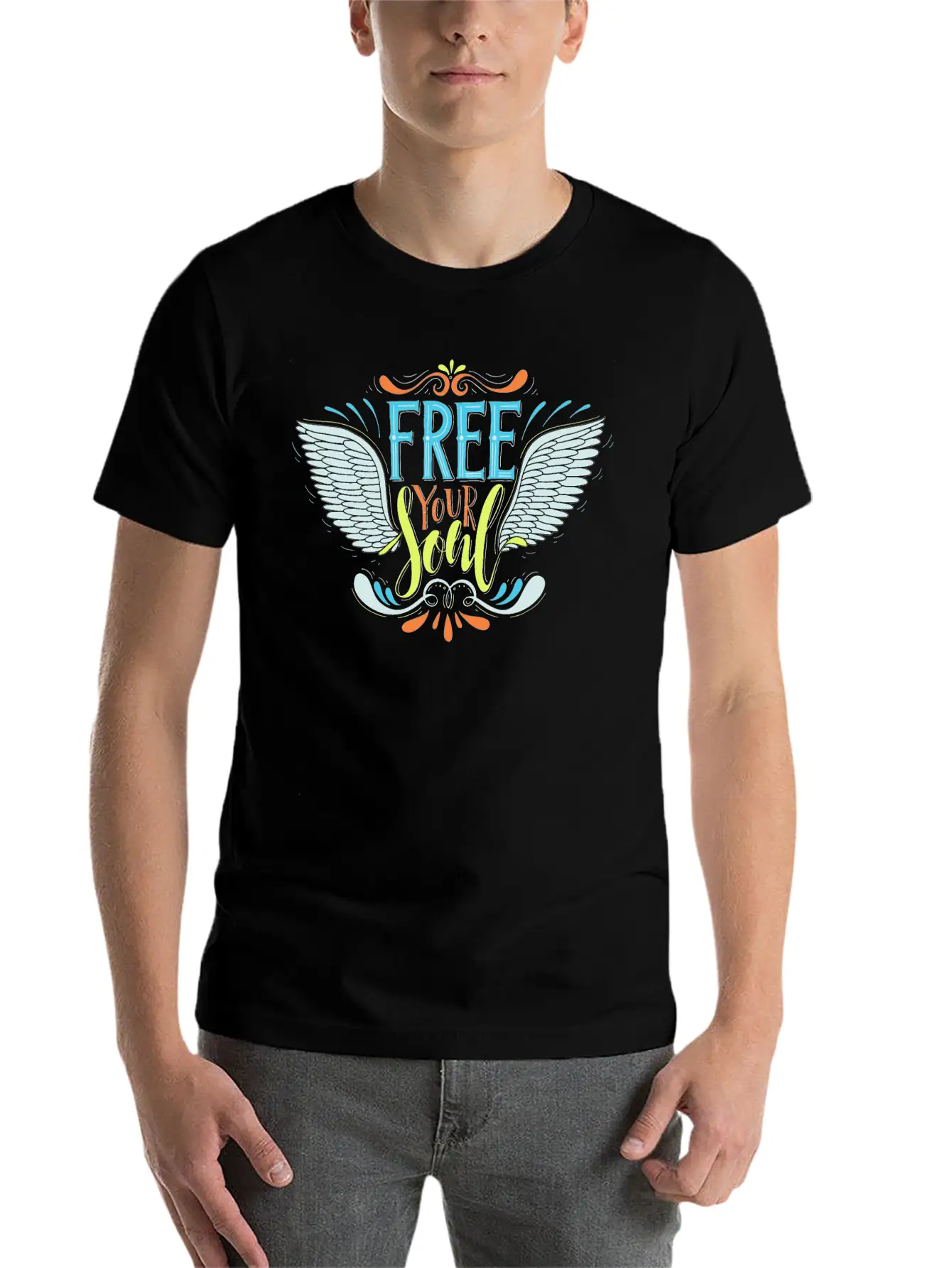Free Your Soul Basic Graphic T-Shirt – Daily Comfort In Soft Cotton