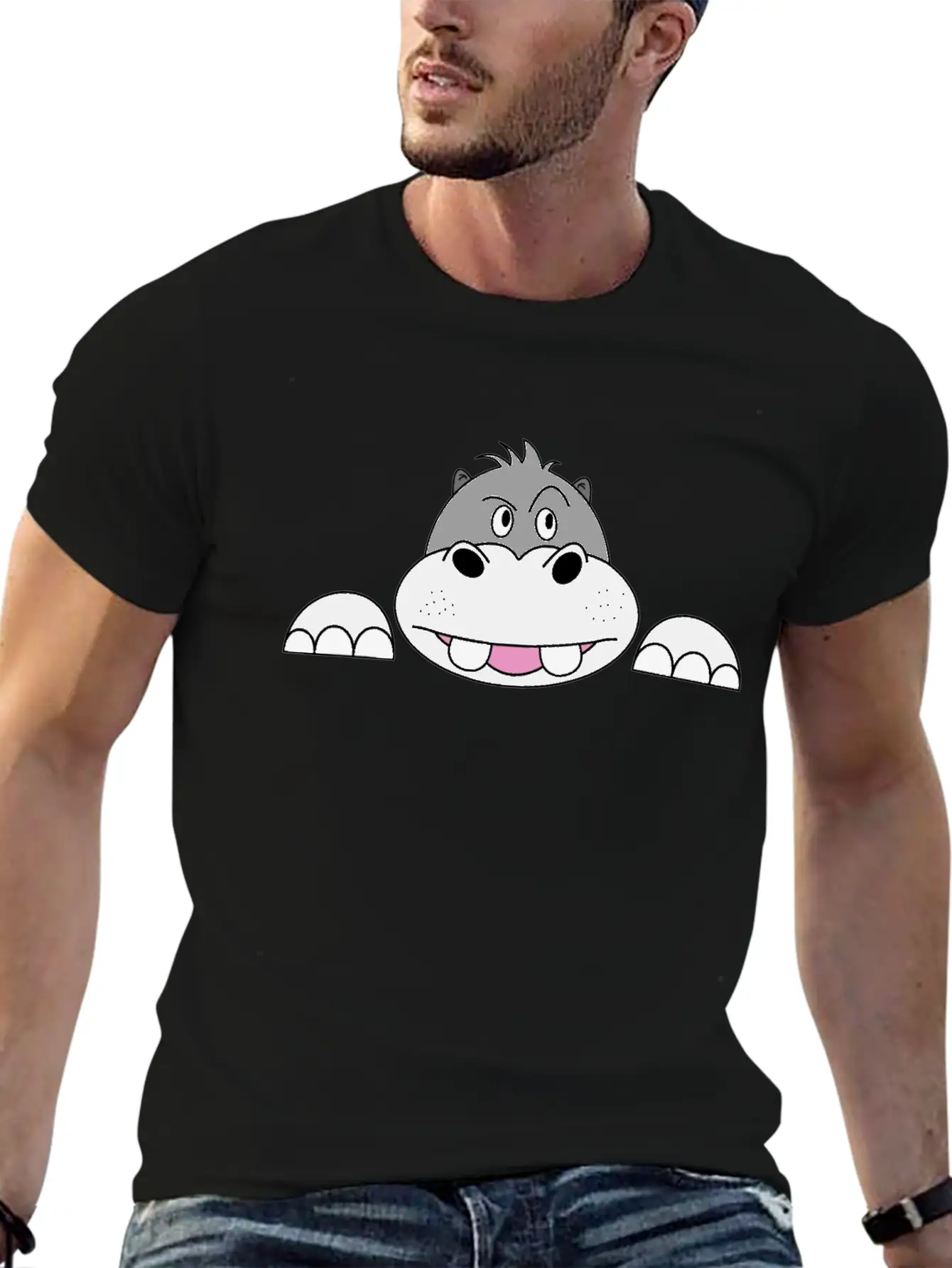 Friends Sweet Hippo Hippopotamus Gift Pregnancy Stylish Everyday T-Shirt – Unisex Basic Cotton Tee