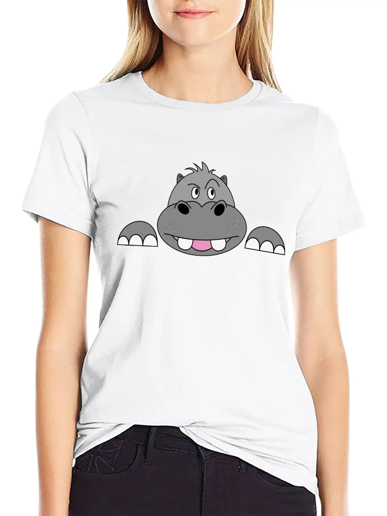 Friends Sweet Hippo Hippopotamus Gift Pregnancy Stylish Everyday T-Shirt – Unisex Basic Cotton Tee