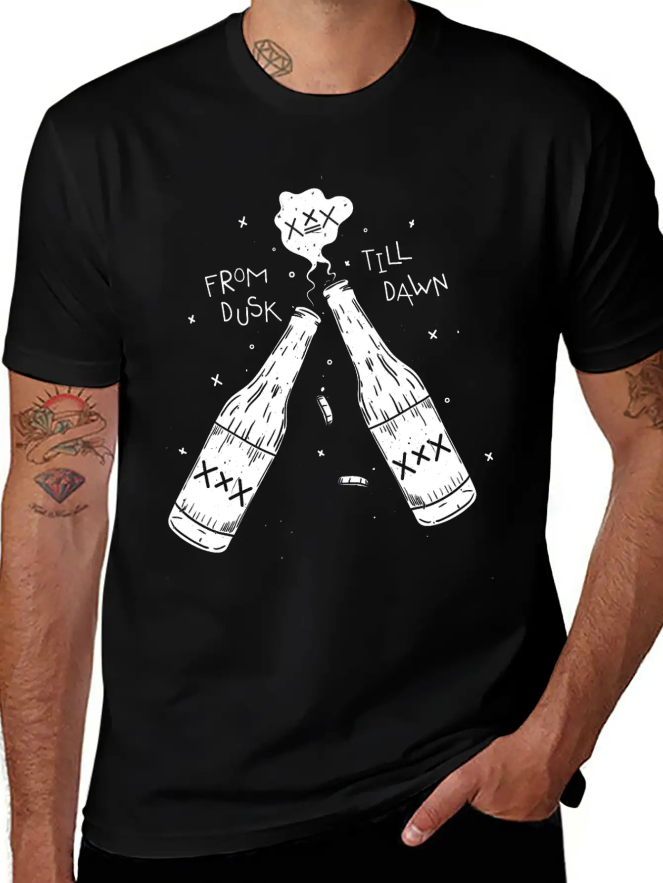 From Dusk Till Dawn Lightweight Cotton T-Shirt – Daily Comfort Graphic Shirt