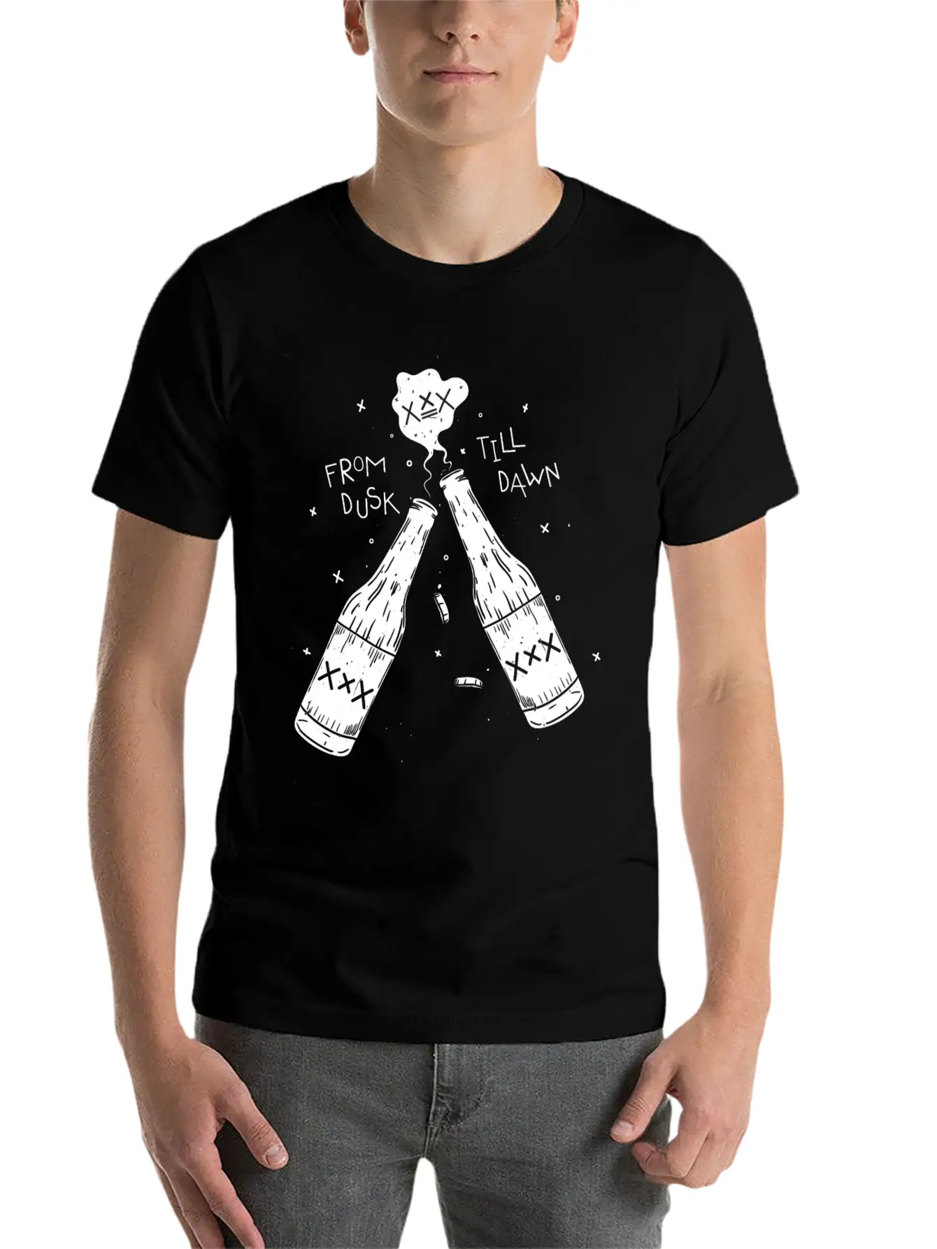 From Dusk Till Dawn Lightweight Cotton T-Shirt – Daily Comfort Graphic Shirt