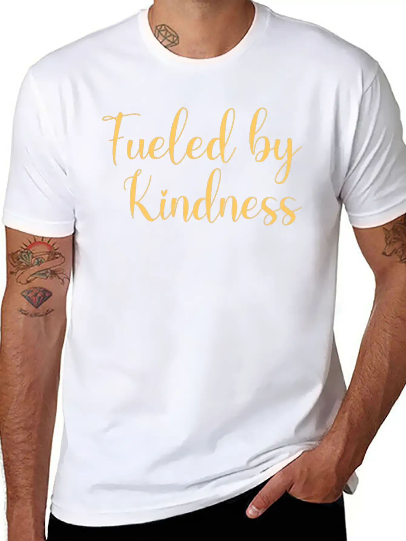 Fueled By Kindness Lightweight Cotton T-Shirt – Daily Comfort Graphic Shirt