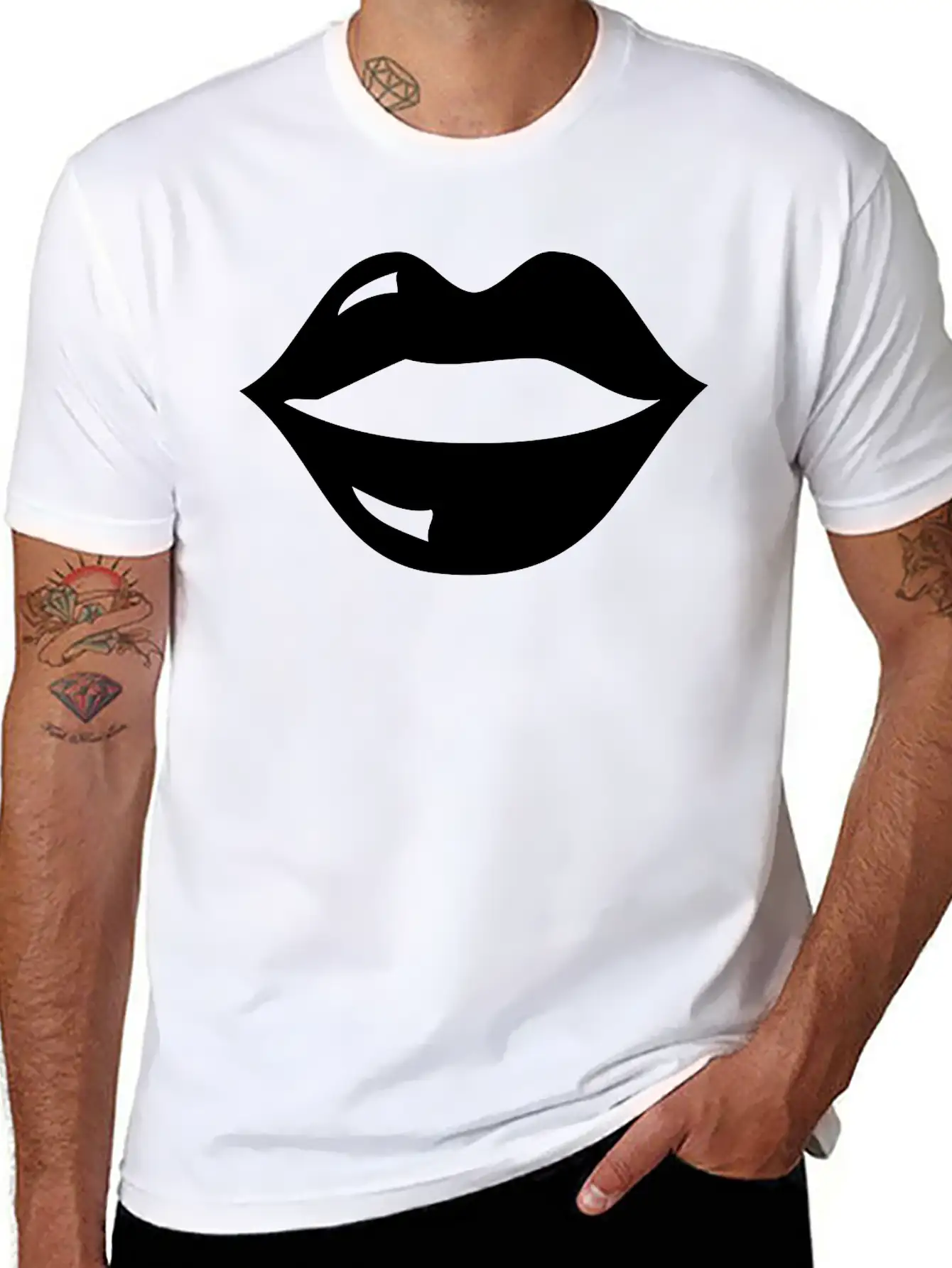 Full Lips Essential Cotton Tee For Daily Outfits – Unisex Style