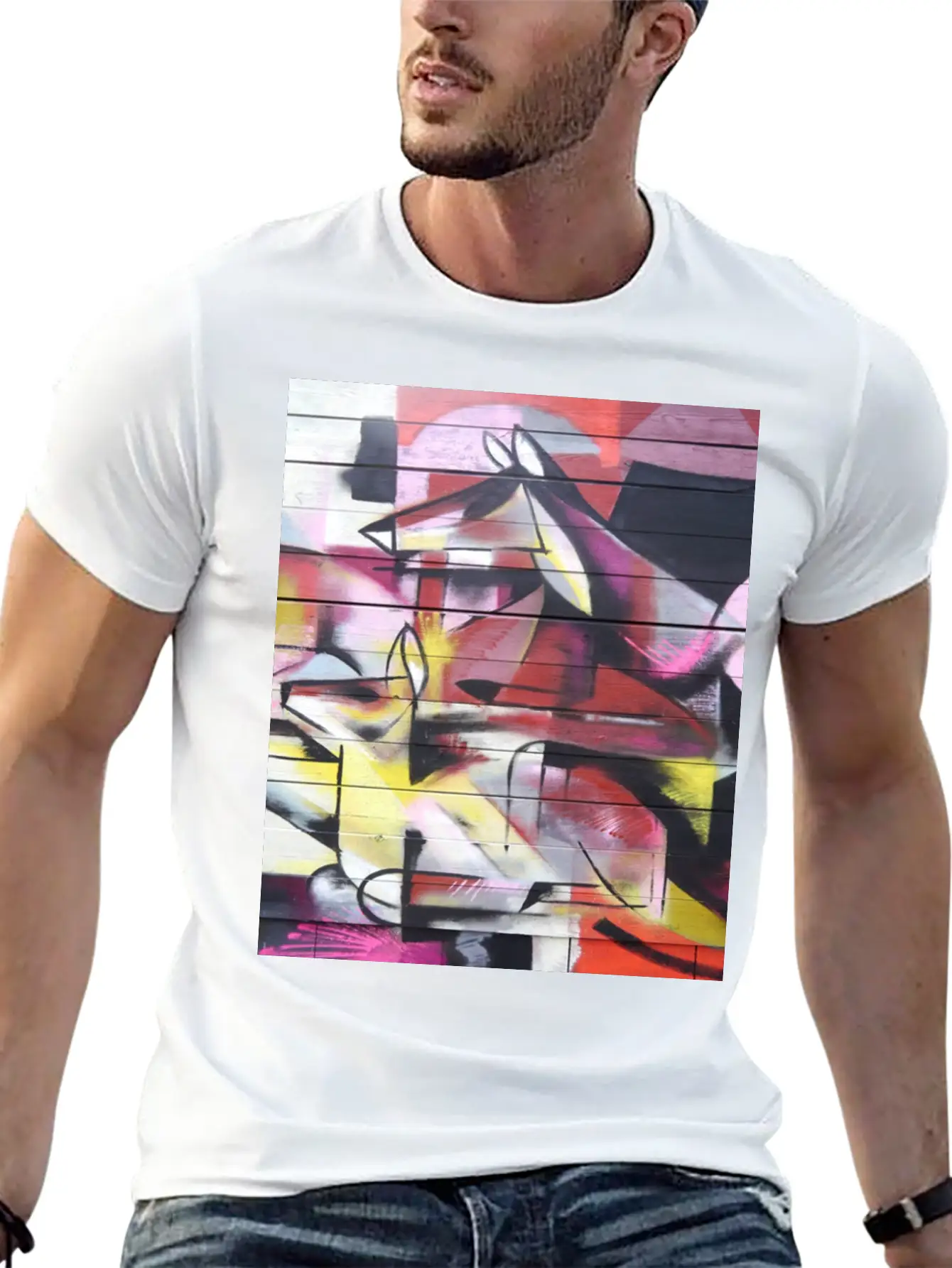 Funky Deer Stylish Everyday T-Shirt – Unisex Basic Cotton Tee