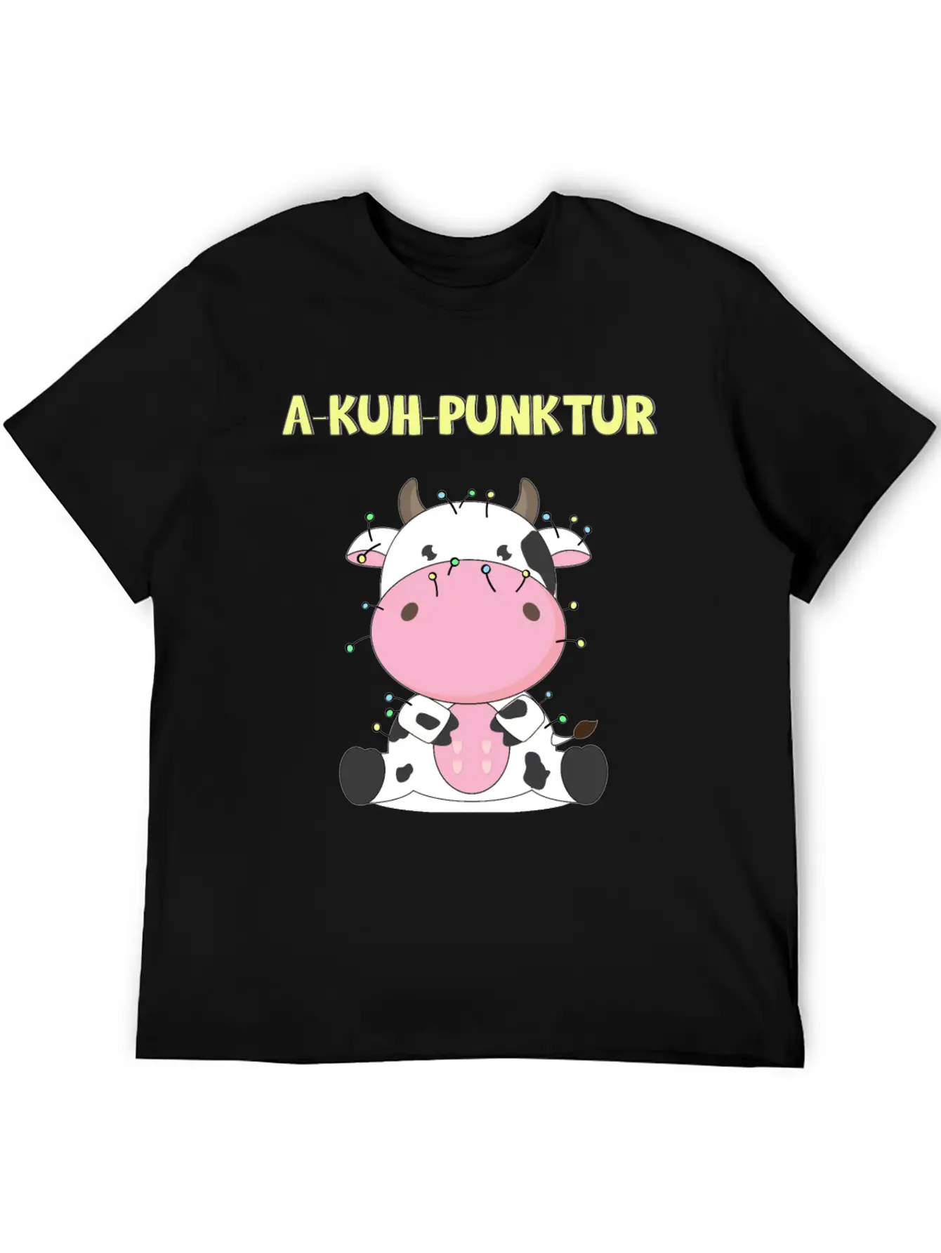 Funny Animals Cow Chinese Medicine Classic Crew Neck Graphic Tee – Everyday Minimal Look