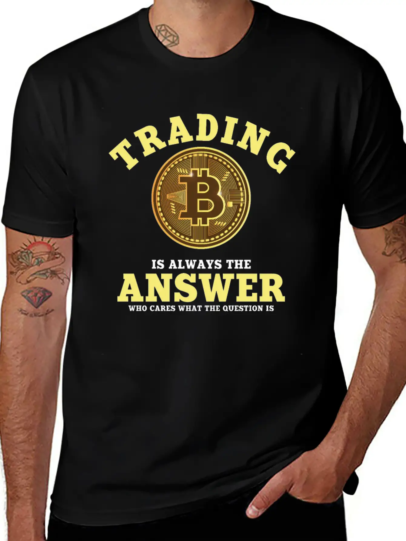 Funny Bitcoin Trading Saying Relaxed Everyday Tee – Lightweight And Durable Cotton