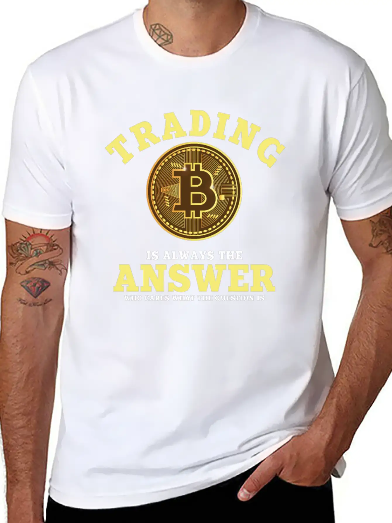 Funny Bitcoin Trading Saying Relaxed Everyday Tee – Lightweight And Durable Cotton