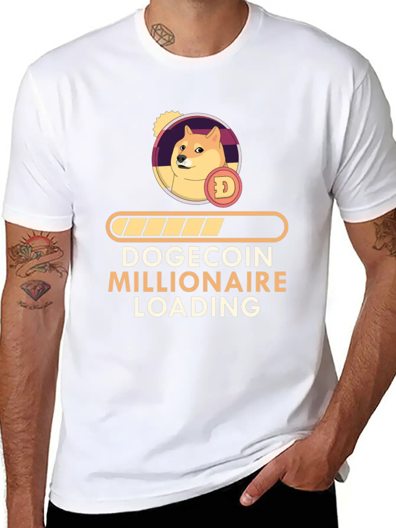 Funny Dogecoin Crypto Cryptocurrency Doge Lovers Basic Graphic T-Shirt – Daily Comfort In Soft Cotton