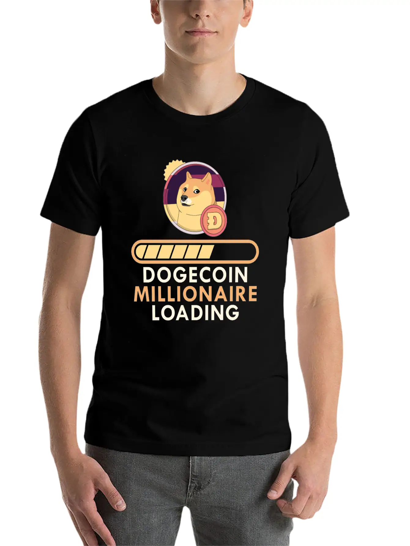 Funny Dogecoin Crypto Cryptocurrency Doge Lovers Basic Graphic T-Shirt – Daily Comfort In Soft Cotton