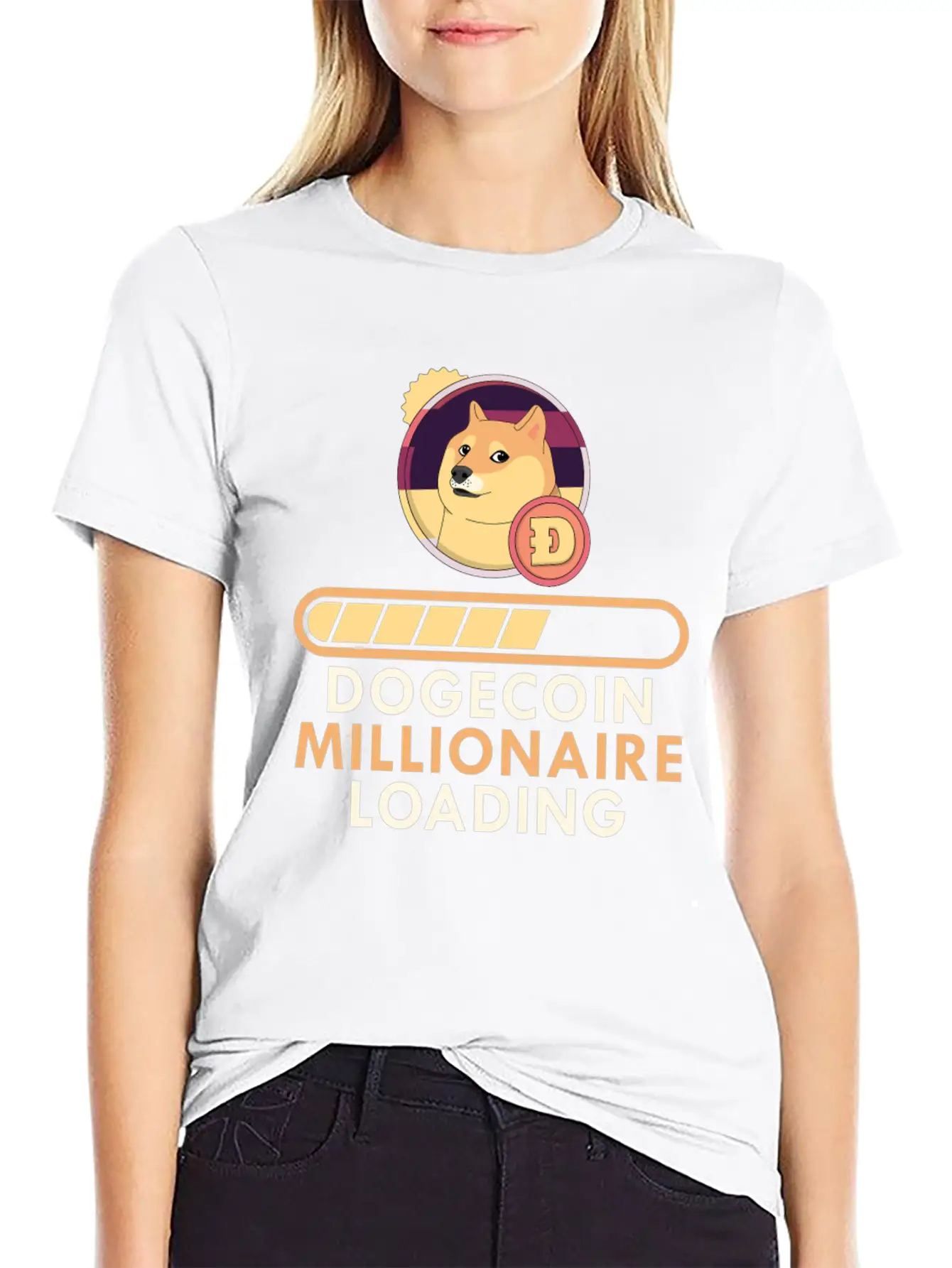 Funny Dogecoin Crypto Cryptocurrency Doge Lovers Basic Graphic T-Shirt – Daily Comfort In Soft Cotton