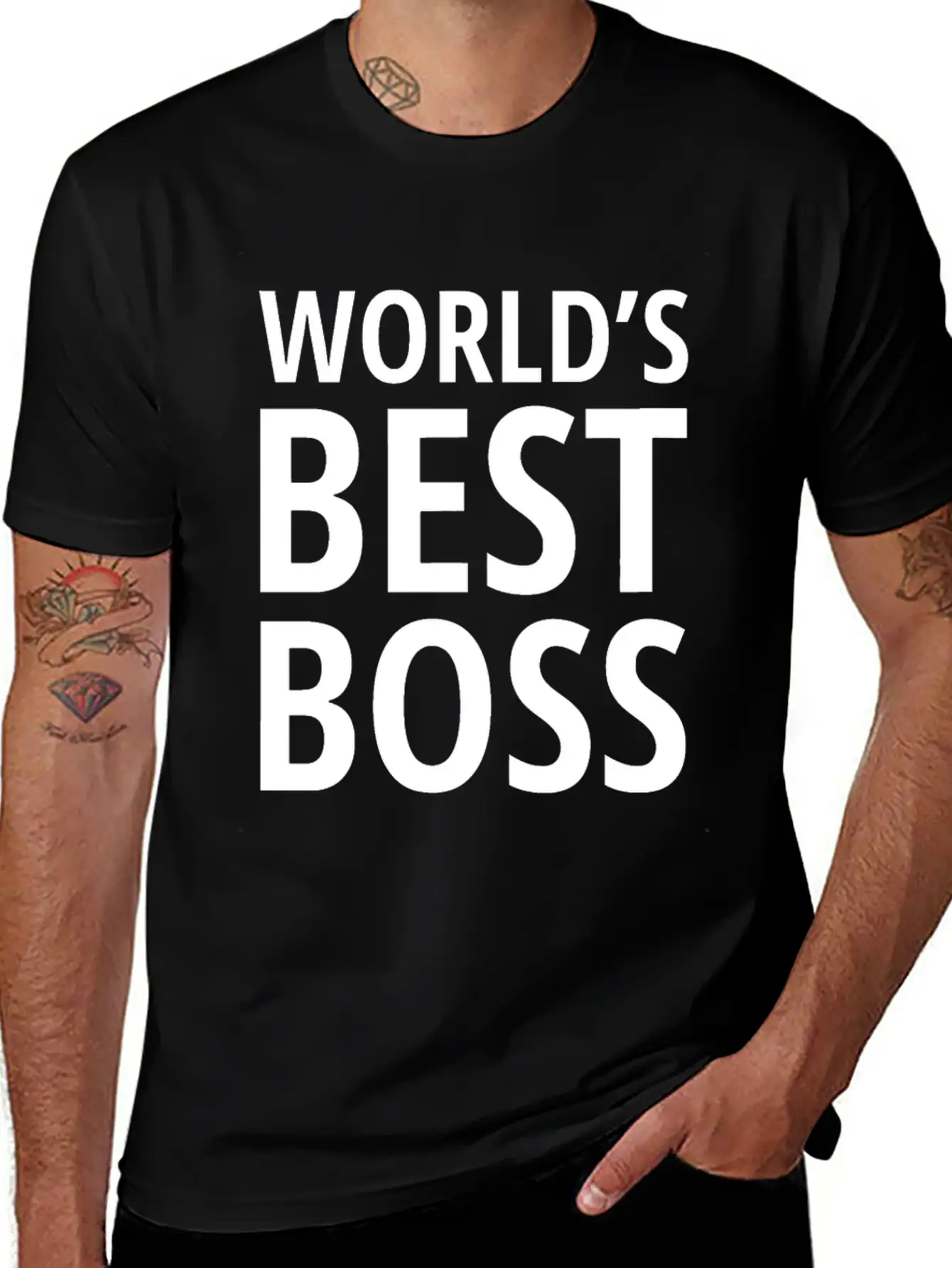 Funny Gift World's Best Leaderworlds Best Leader Stylish Everyday T-Shirt – Unisex Basic Cotton Tee