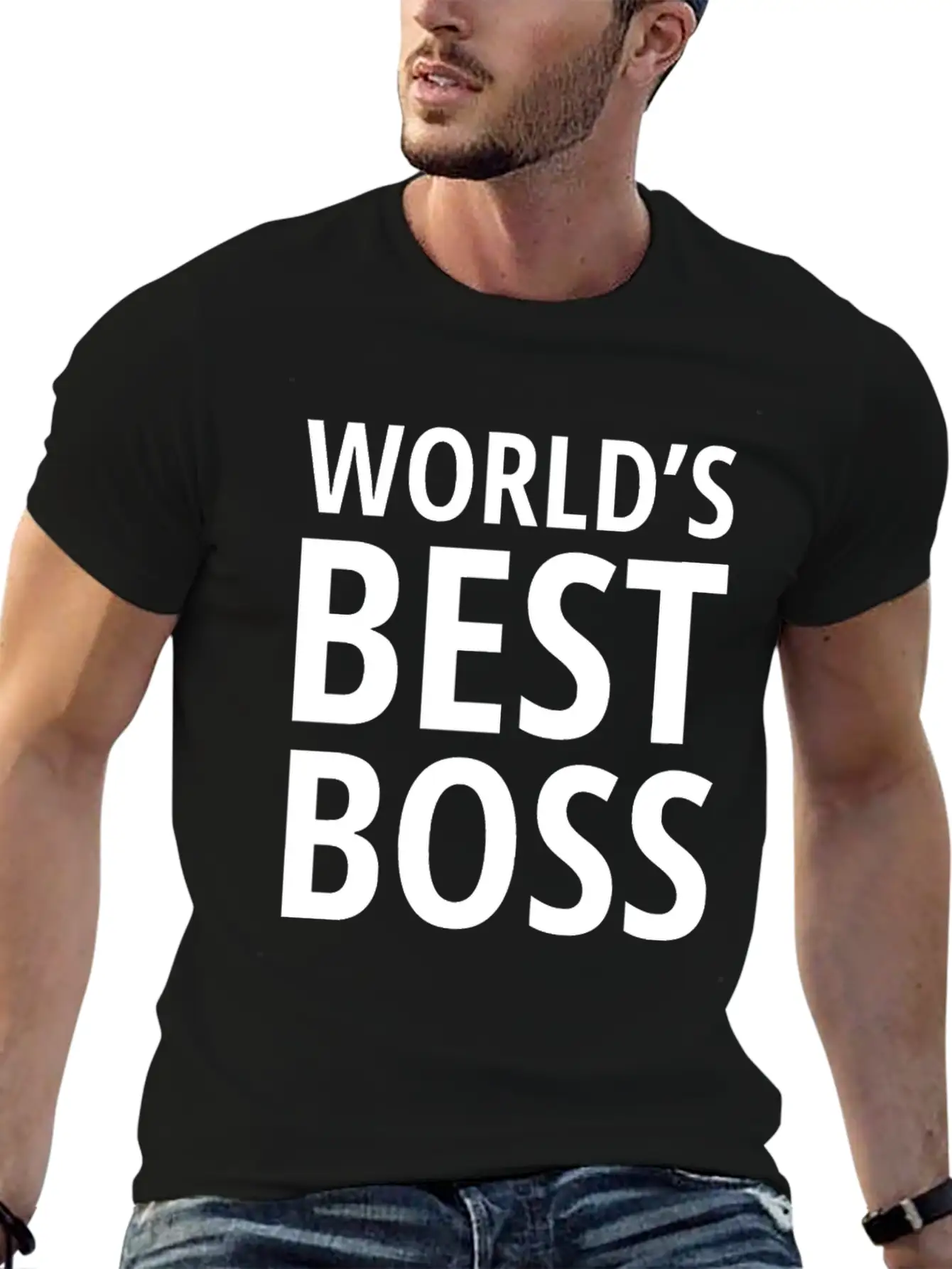 Funny Gift World's Best Leaderworlds Best Leader Stylish Everyday T-Shirt – Unisex Basic Cotton Tee
