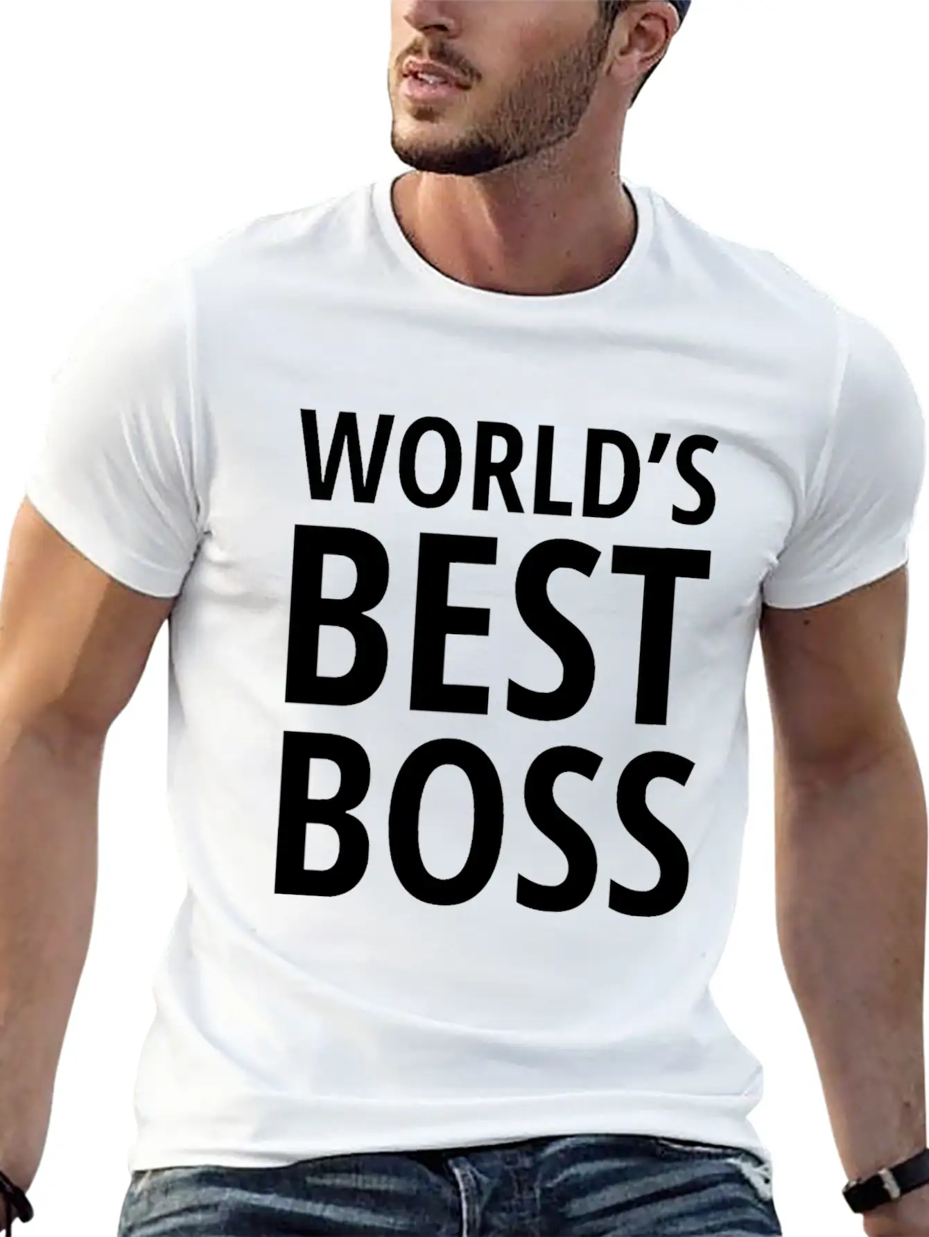 Funny Gift World's Best Leaderworlds Best Leader Stylish Everyday T-Shirt – Unisex Basic Cotton Tee