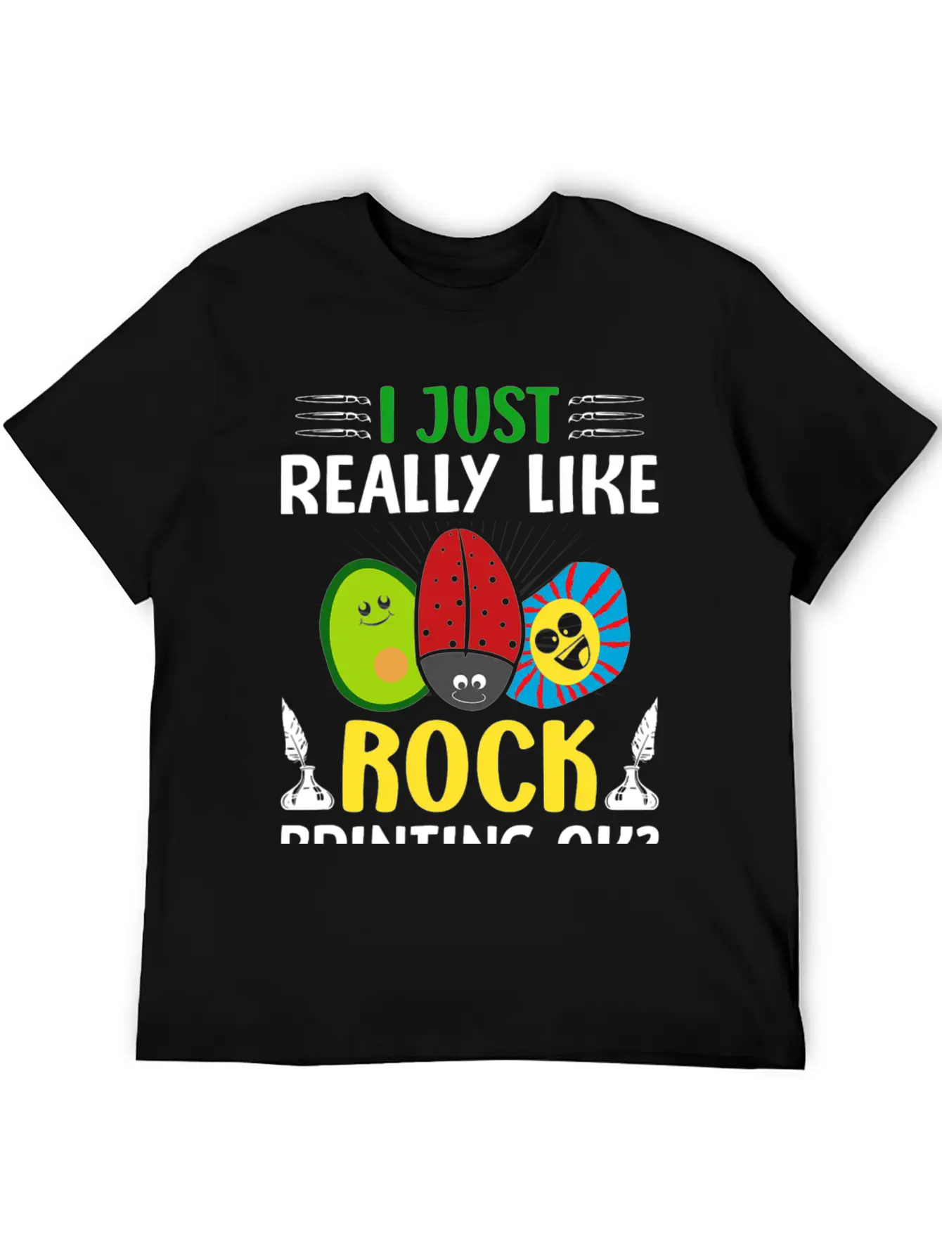 Funny ILike Rock Painting Paint Painter Copy Simple Everyday Graphic Tee – Lightweight Summer Wear