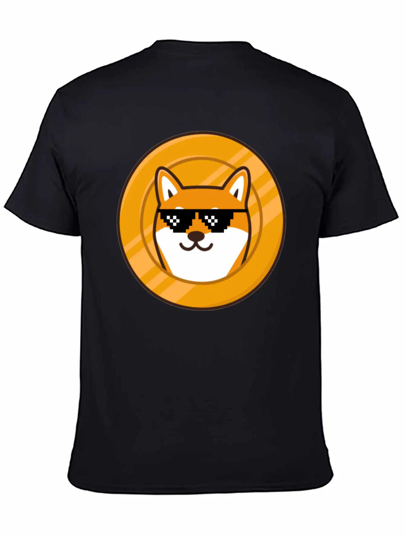 Funny Meme Sungasses, Shiba Inu Token Coin, Shib C Stylish Everyday T-Shirt – Unisex Basic Cotton Tee