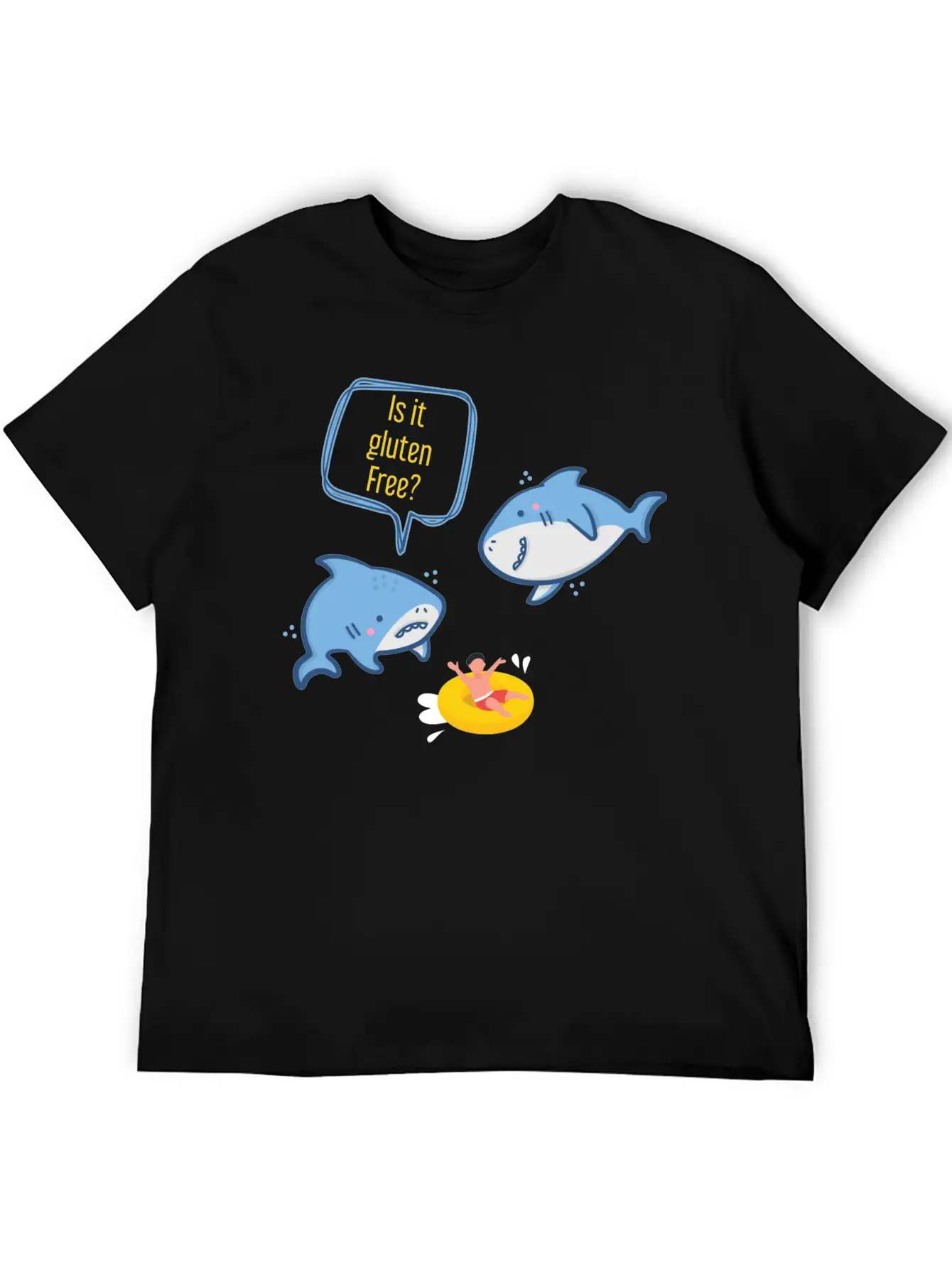 Funny Shark Gift Animal Gluten Free Basic Graphic T-Shirt – Daily Comfort In Soft Cotton