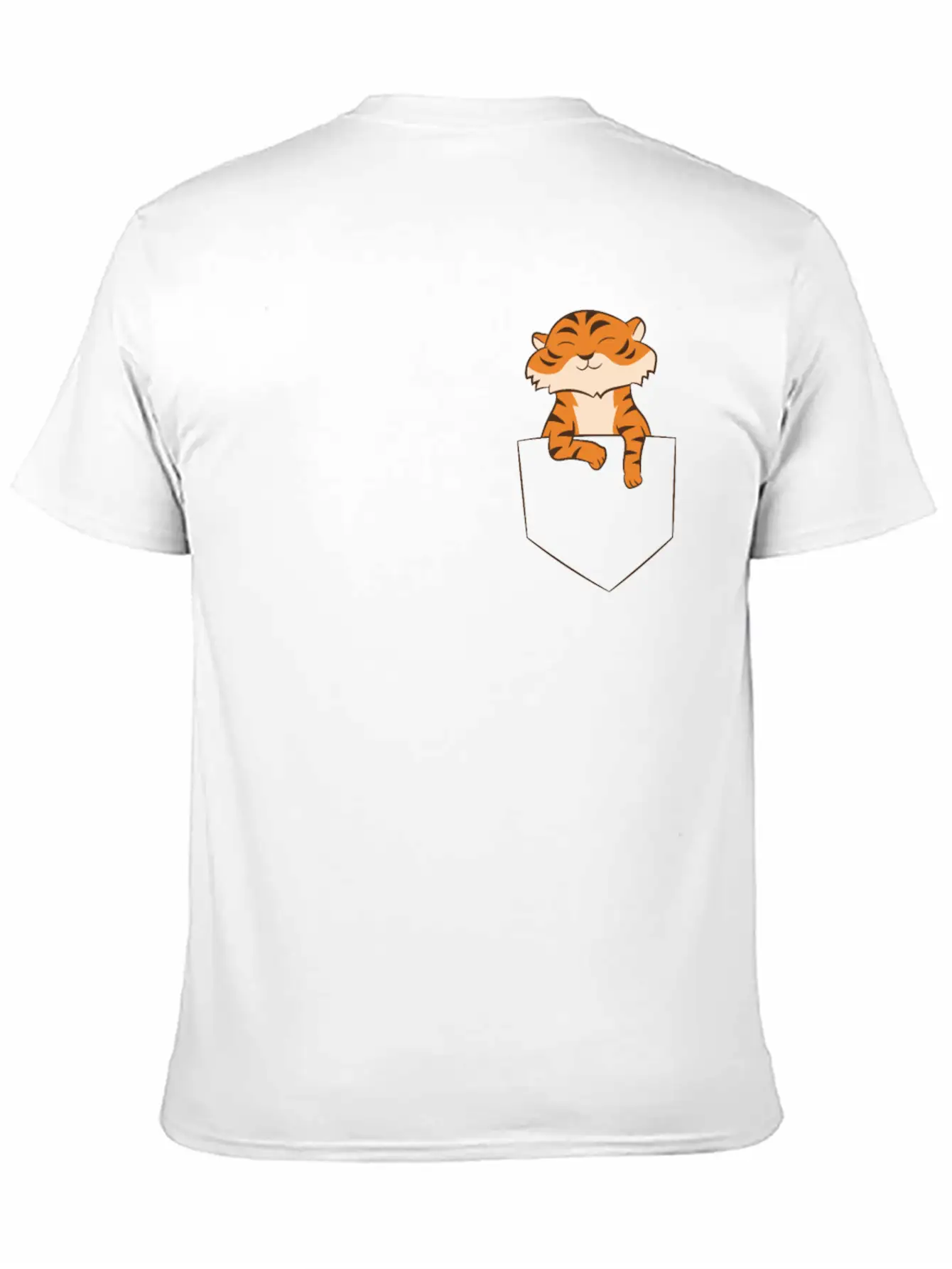 Funny Tiger In A Pocket Cute Tiger Basic Graphic T-Shirt – Daily Comfort In Soft Cotton