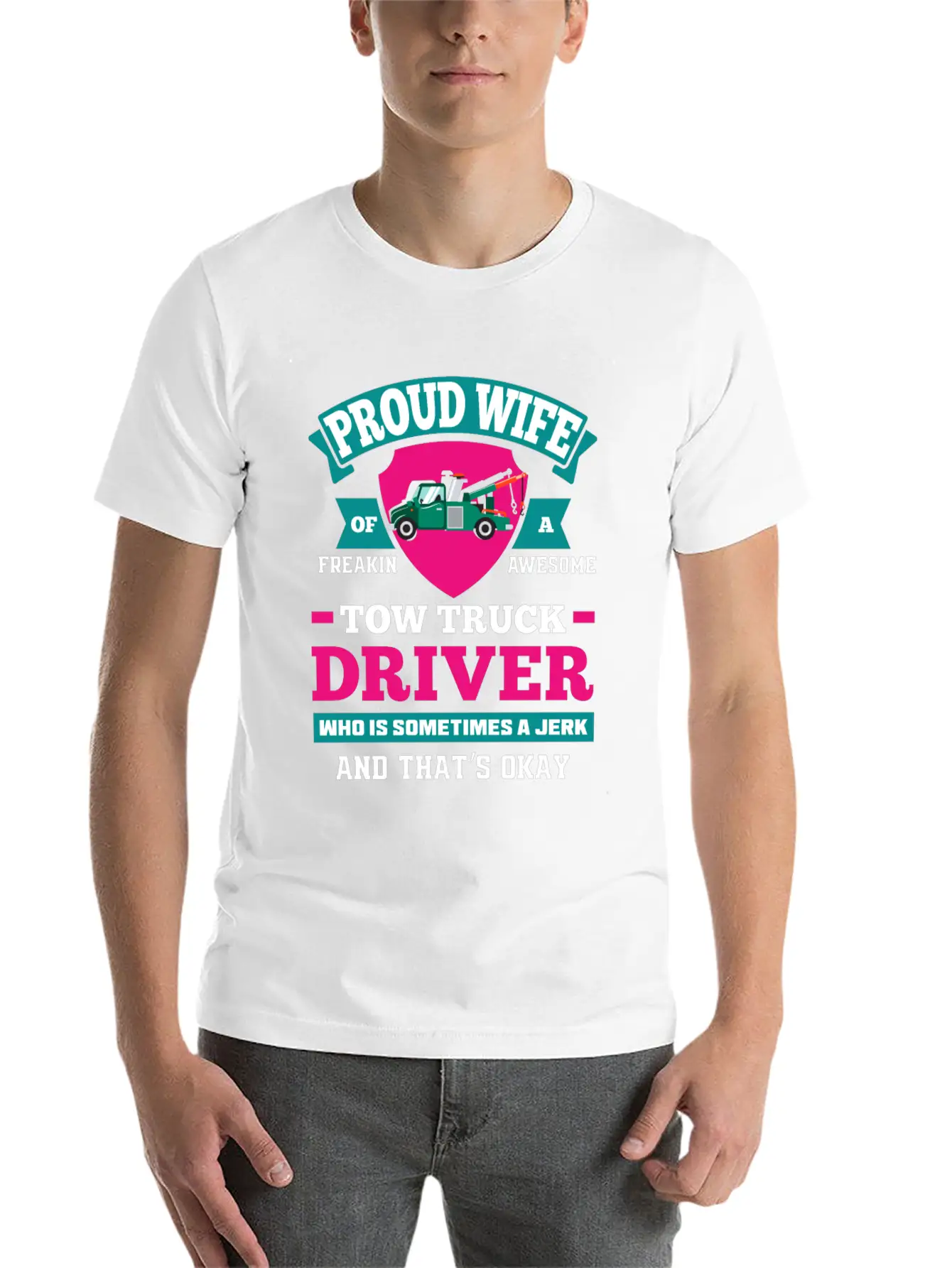 Funny Tow Truck Driver Wife Tow Wife Life Gifts Basic Graphic T-Shirt – Daily Comfort In Soft Cotton