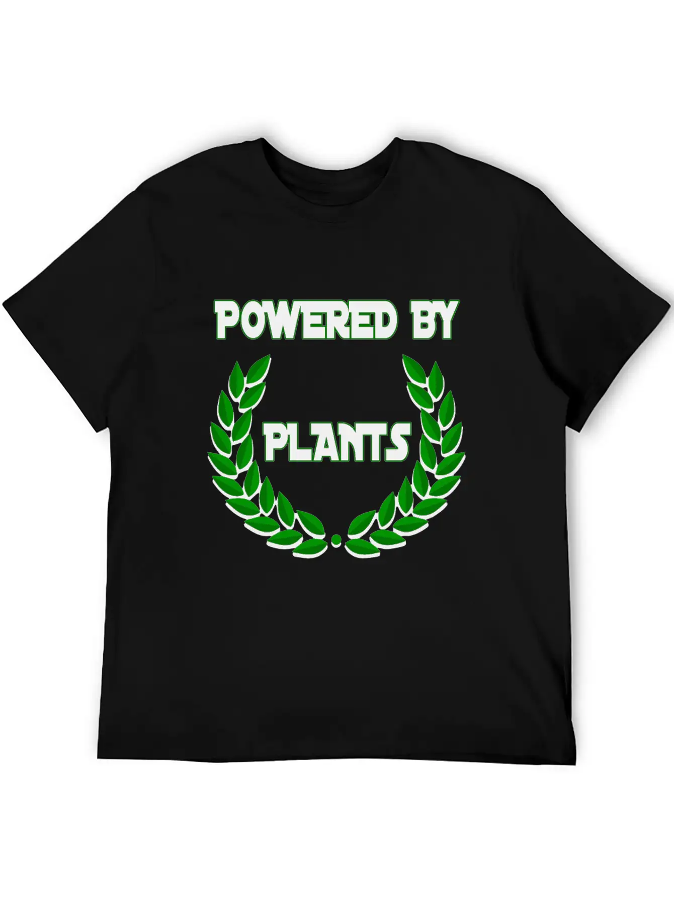 Funny Vegan Gift Powered By Plants Basic Graphic T-Shirt – Daily Comfort In Soft Cotton