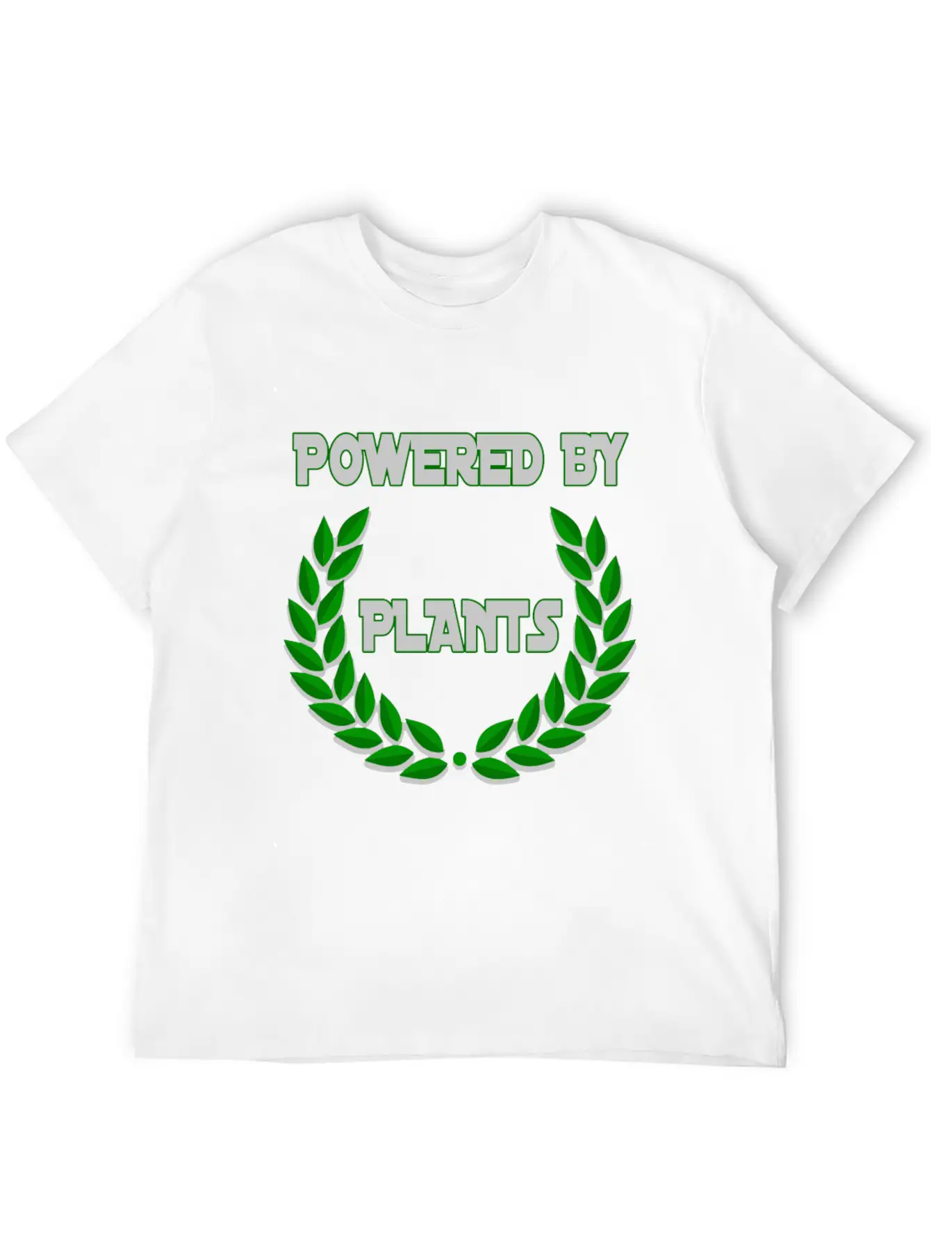 Funny Vegan Gift Powered By Plants Basic Graphic T-Shirt – Daily Comfort In Soft Cotton