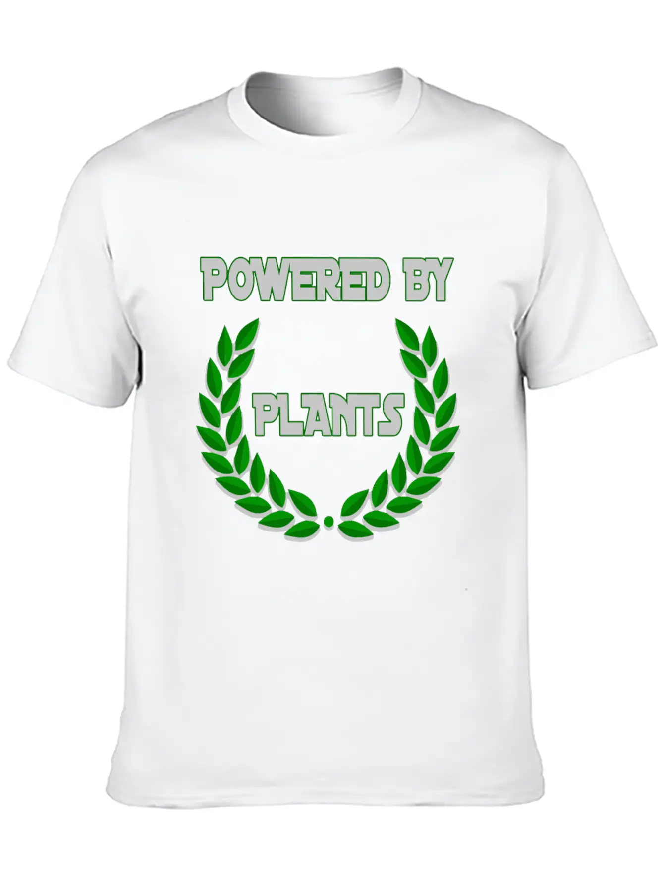 Funny Vegan Gift Powered By Plants Basic Graphic T-Shirt – Daily Comfort In Soft Cotton