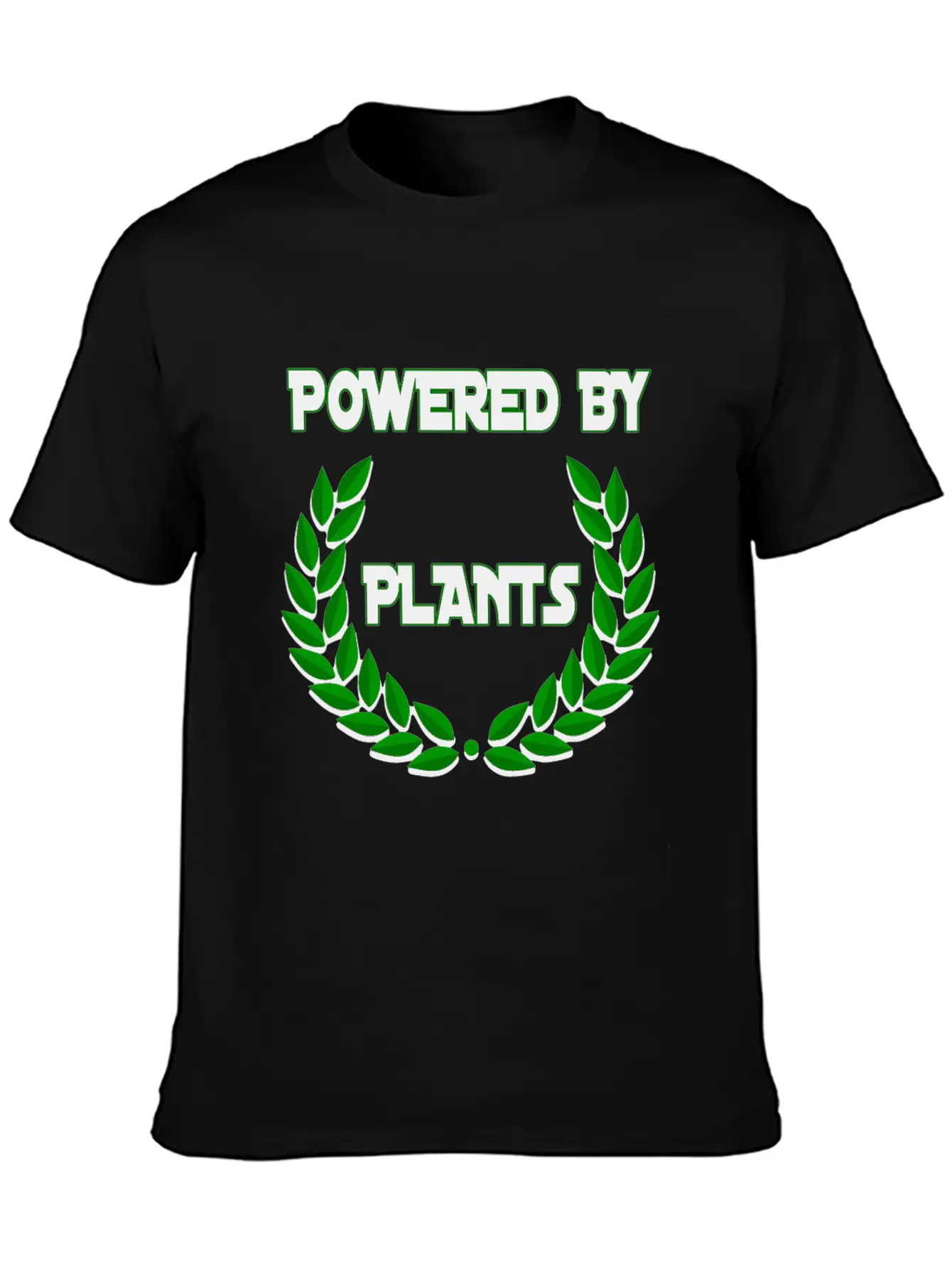 Funny Vegan Gift Powered By Plants Basic Graphic T-Shirt – Daily Comfort In Soft Cotton