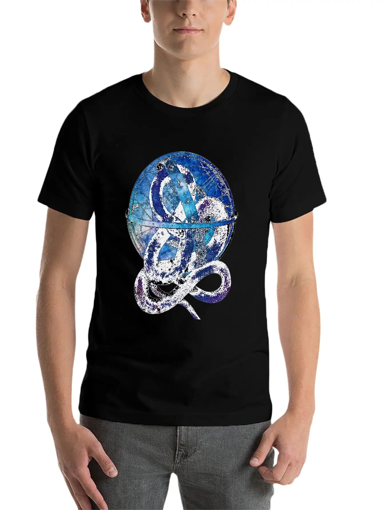 Galaxy World Snake Essential Cotton Tee For Daily Outfits – Unisex Style