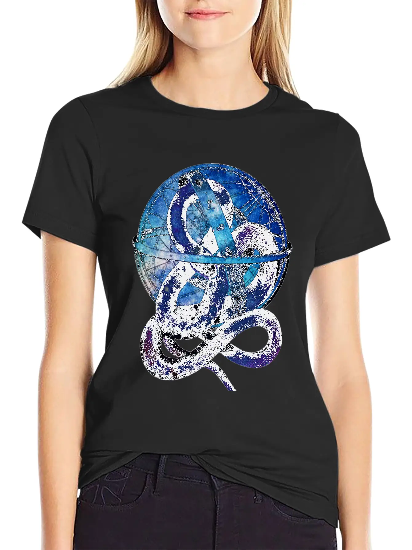 Galaxy World Snake Essential Cotton Tee For Daily Outfits – Unisex Style