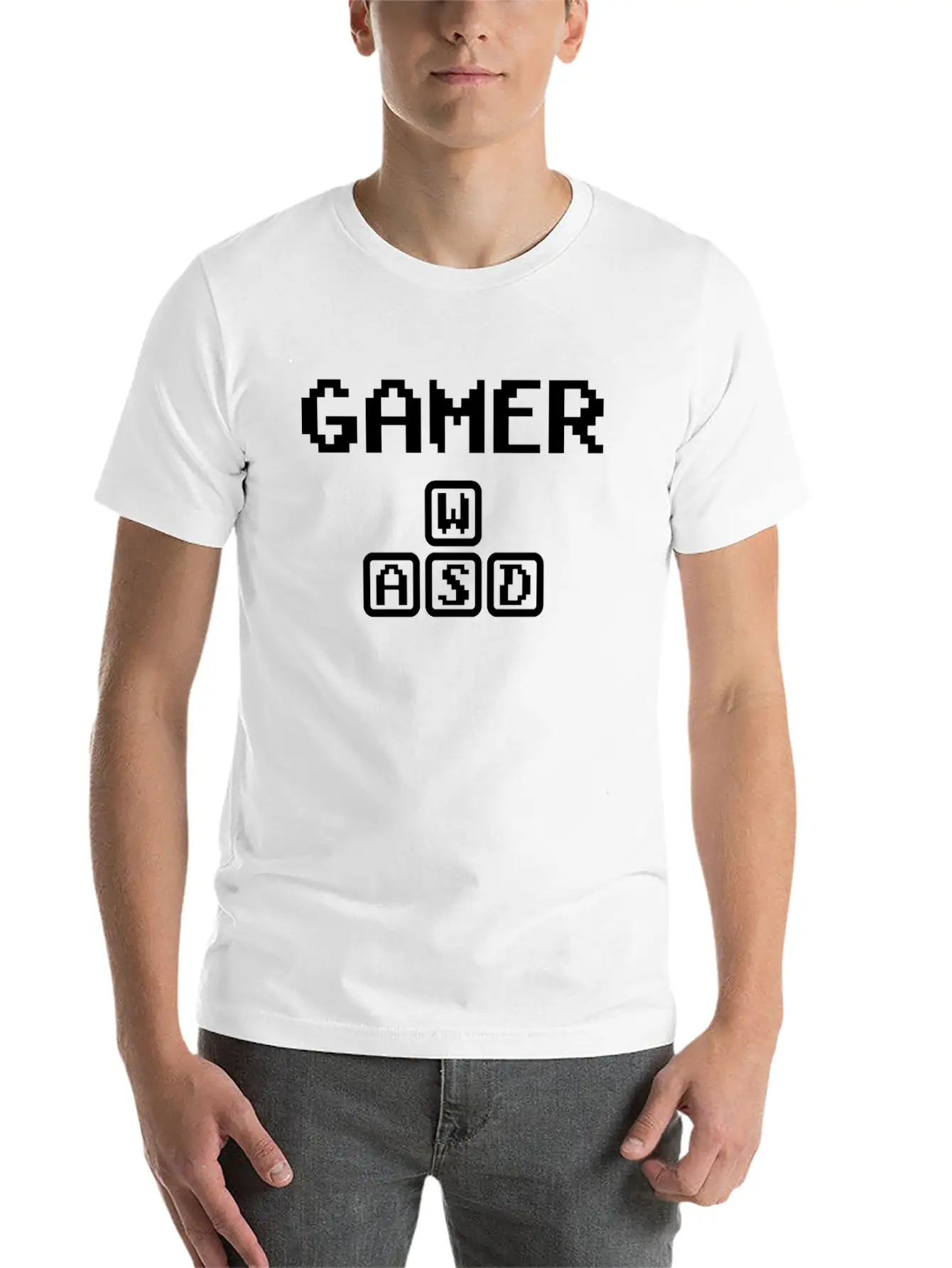 Gamer WASD Lightweight Cotton T-Shirt – Daily Comfort Graphic Shirt