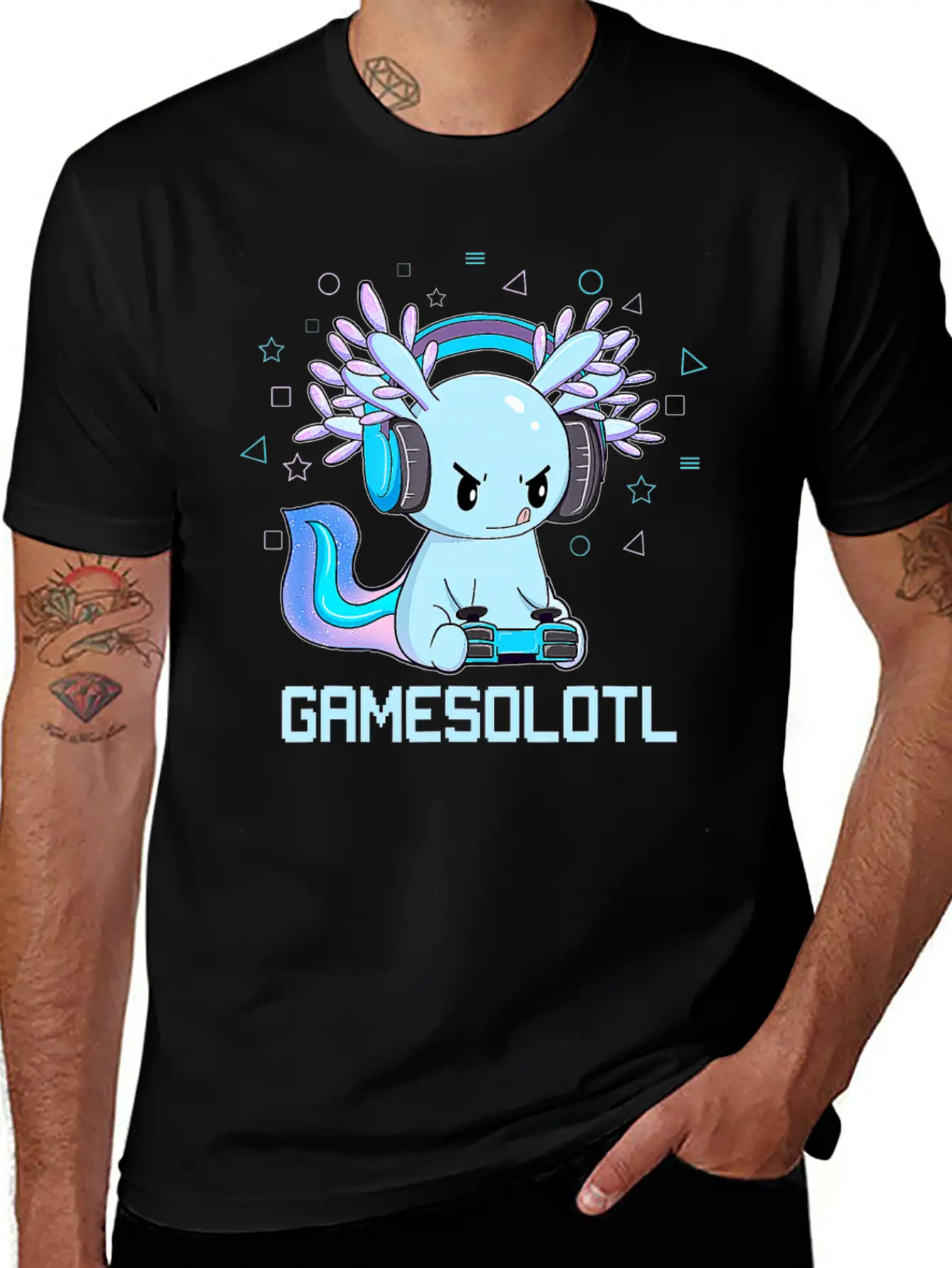 Gamesolotl Axolotl Video Gamer Gifts Relaxed Everyday Tee – Lightweight And Durable Cotton