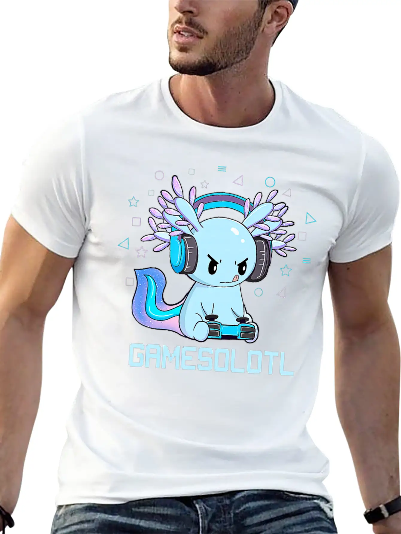 Gamesolotl Axolotl Video Gamer Gifts Relaxed Everyday Tee – Lightweight And Durable Cotton