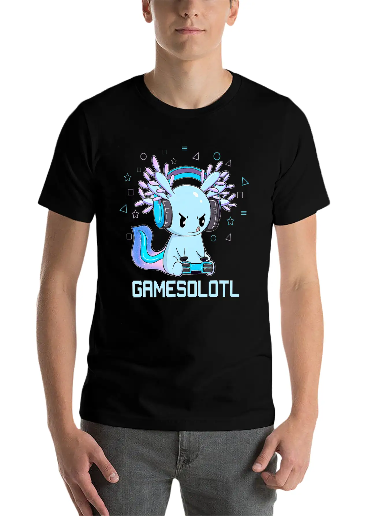 Gamesolotl Axolotl Video Gamer Gifts Relaxed Everyday Tee – Lightweight And Durable Cotton