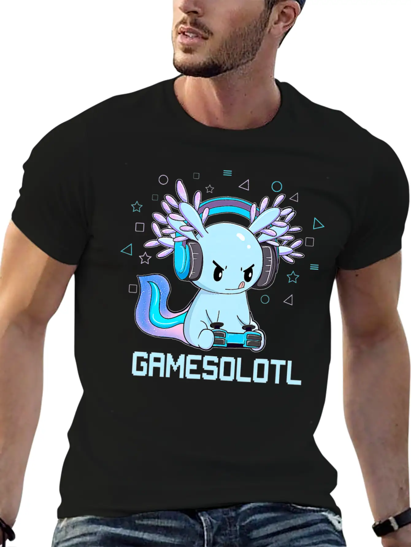 Gamesolotl Axolotl Video Gamer Gifts Relaxed Everyday Tee – Lightweight And Durable Cotton