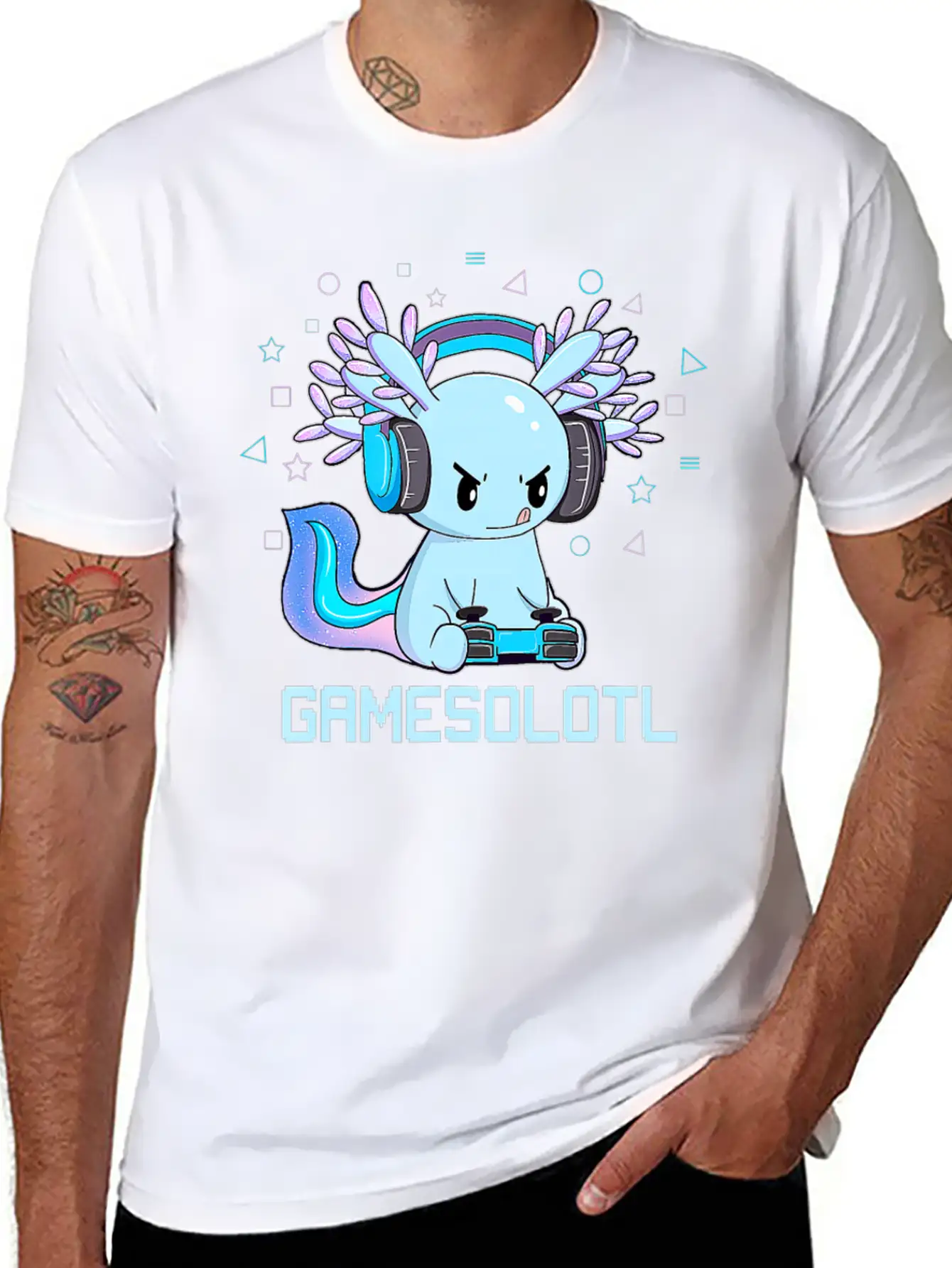 Gamesolotl Axolotl Video Gamer Gifts Relaxed Everyday Tee – Lightweight And Durable Cotton