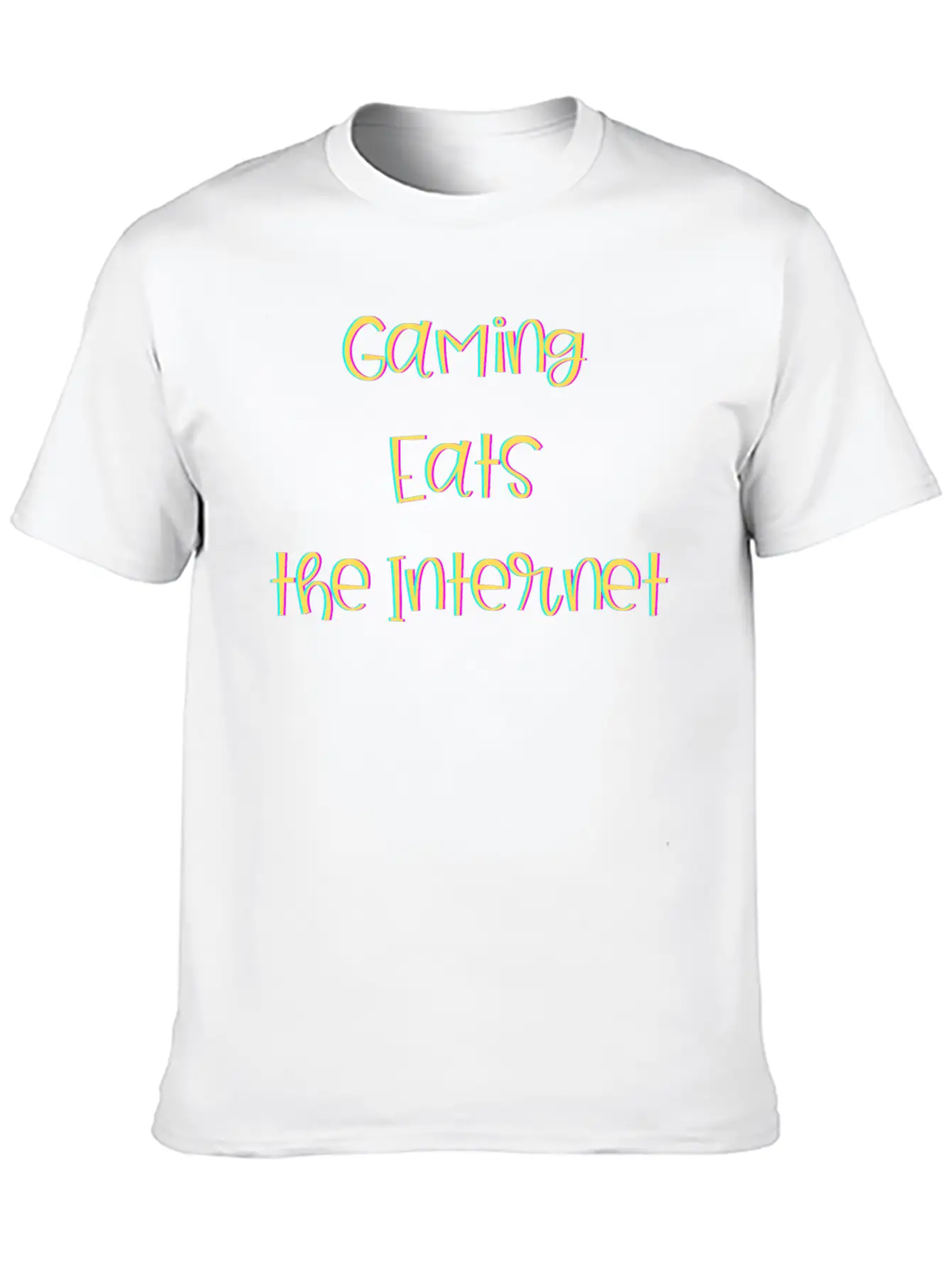 Gaming EATS The Internet (NFTs) Stylish Everyday T-Shirt – Unisex Basic Cotton Tee