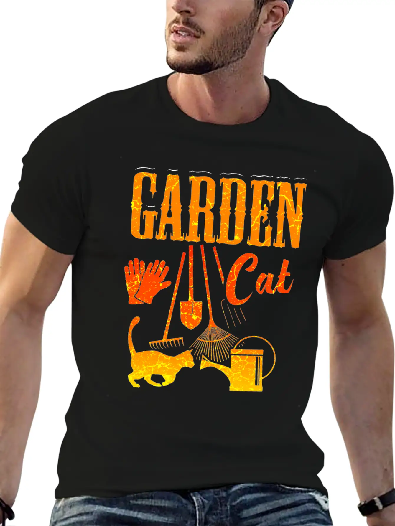 Gardening Funny Gardener Garden Cat Basic Graphic T-Shirt – Daily Comfort In Soft Cotton