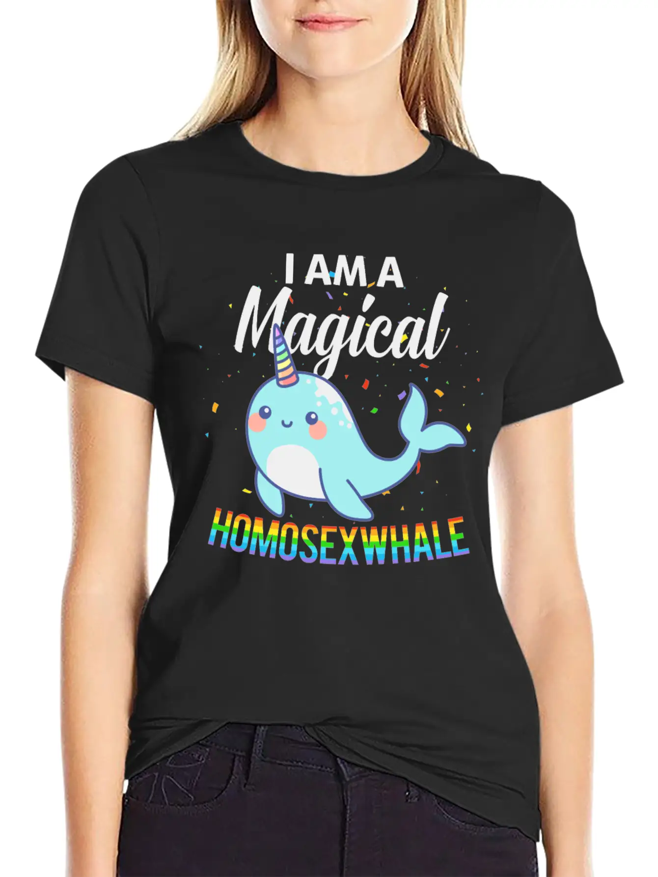 Gay Rainbow Magical Basic Graphic T-Shirt – Daily Comfort In Soft Cotton
