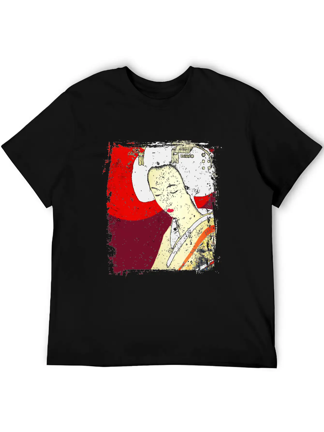Geisha, Traditional Digital Art, Japan Stylish Everyday T-Shirt – Unisex Basic Cotton Tee