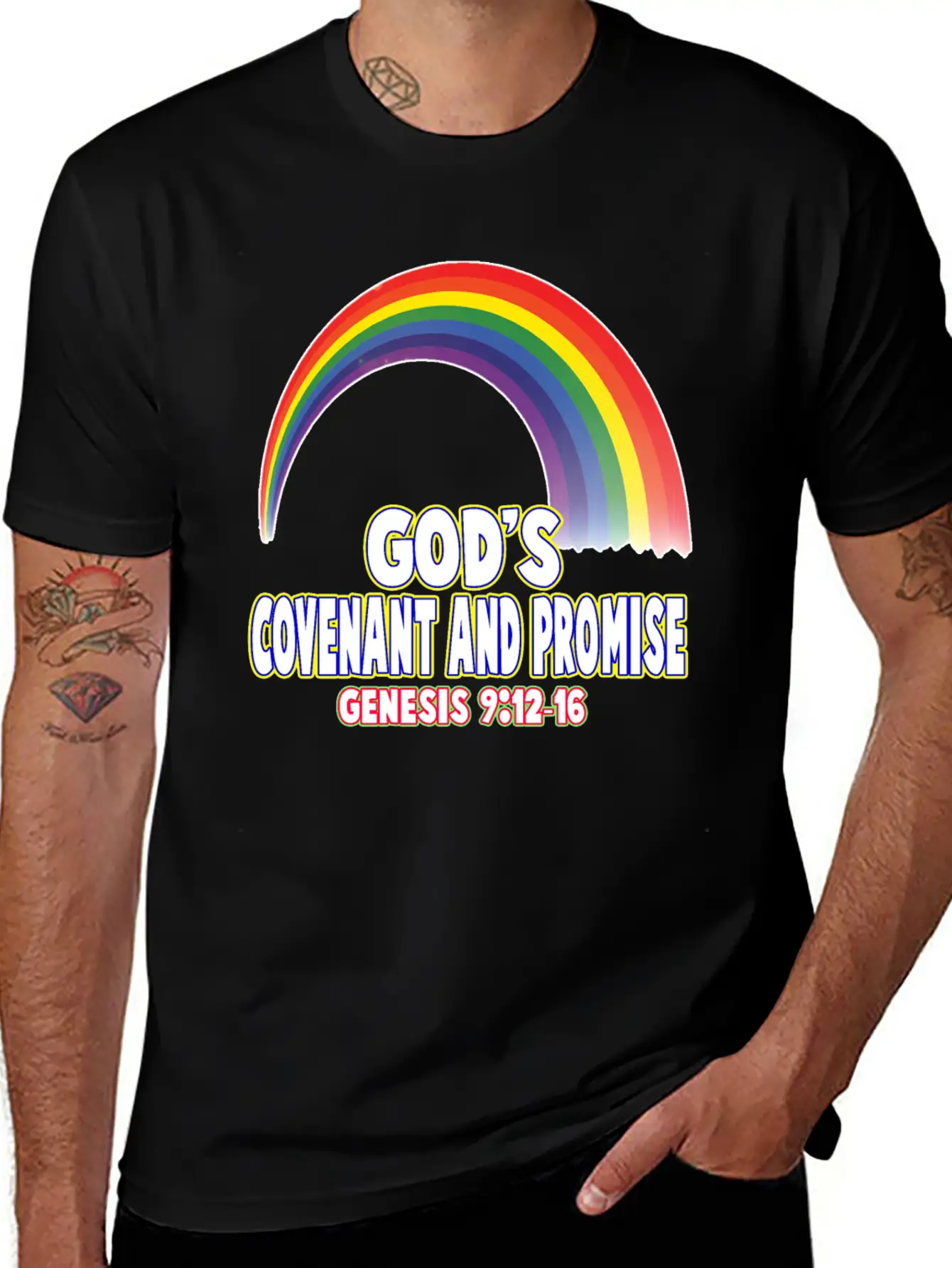 Genesis 9:12–16 God's Covenant And Promise Stylish Everyday T-Shirt – Unisex Basic Cotton Tee