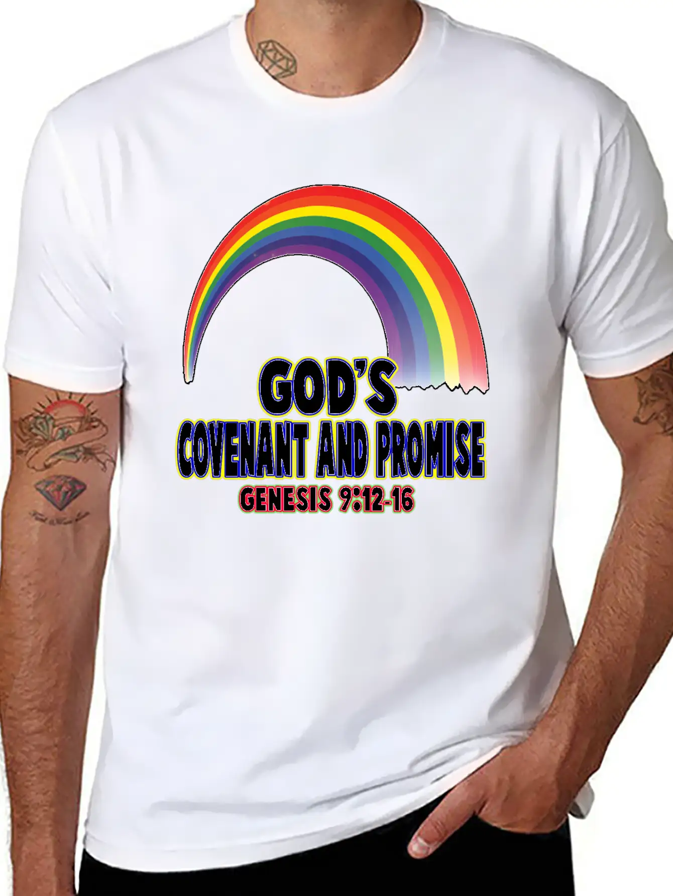 Genesis 9:12–16 God's Covenant And Promise Stylish Everyday T-Shirt – Unisex Basic Cotton Tee