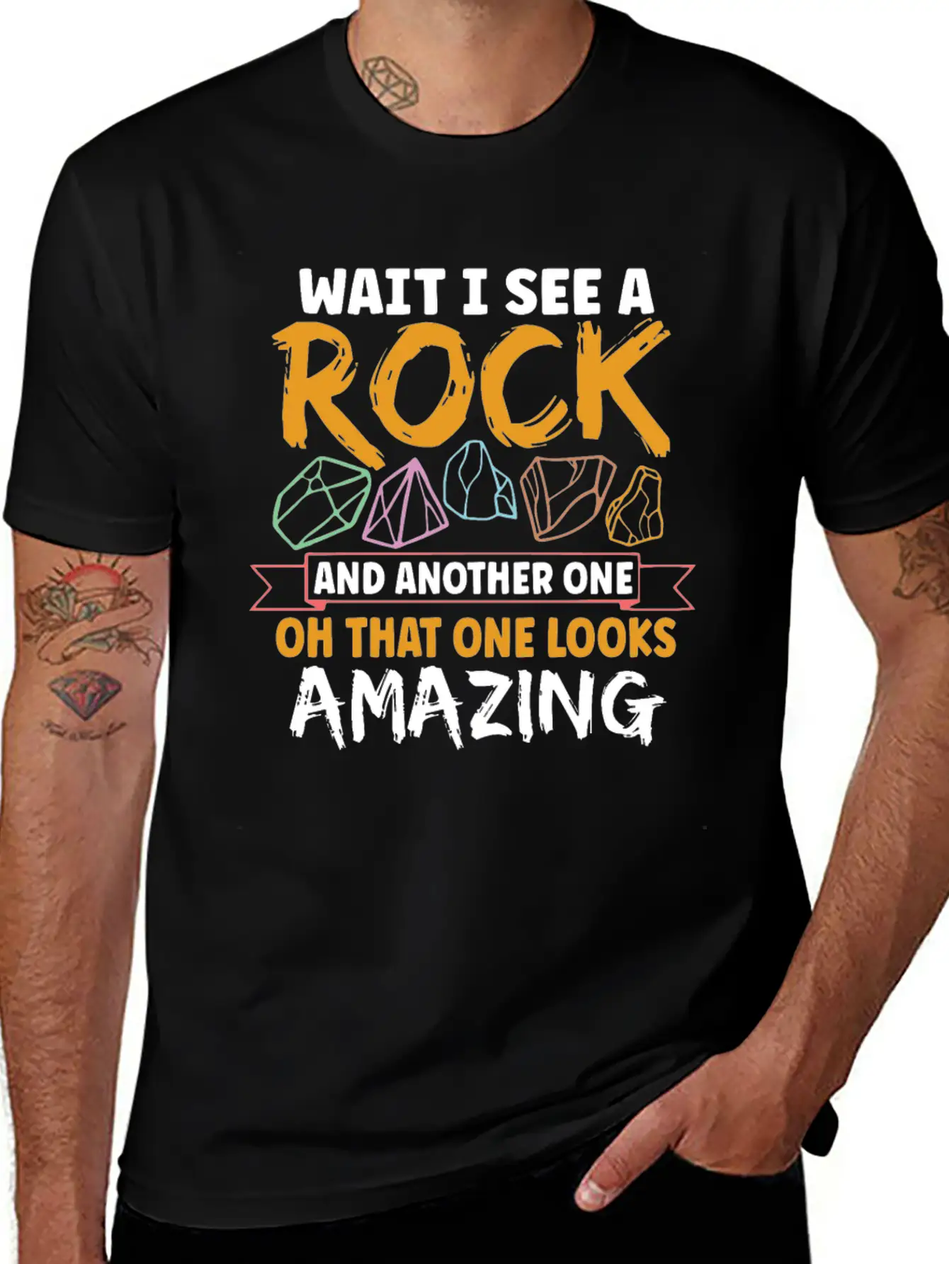 Geology Rock Hunting Agate Hunter Rock Collecting Stylish Everyday T-Shirt – Unisex Basic Cotton Tee