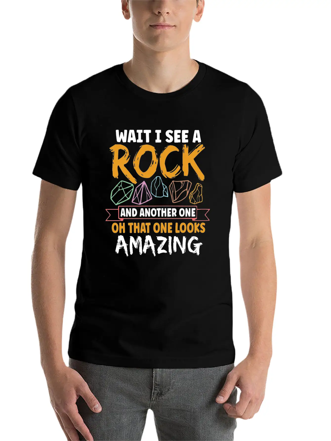 Geology Rock Hunting Agate Hunter Rock Collecting Stylish Everyday T-Shirt – Unisex Basic Cotton Tee