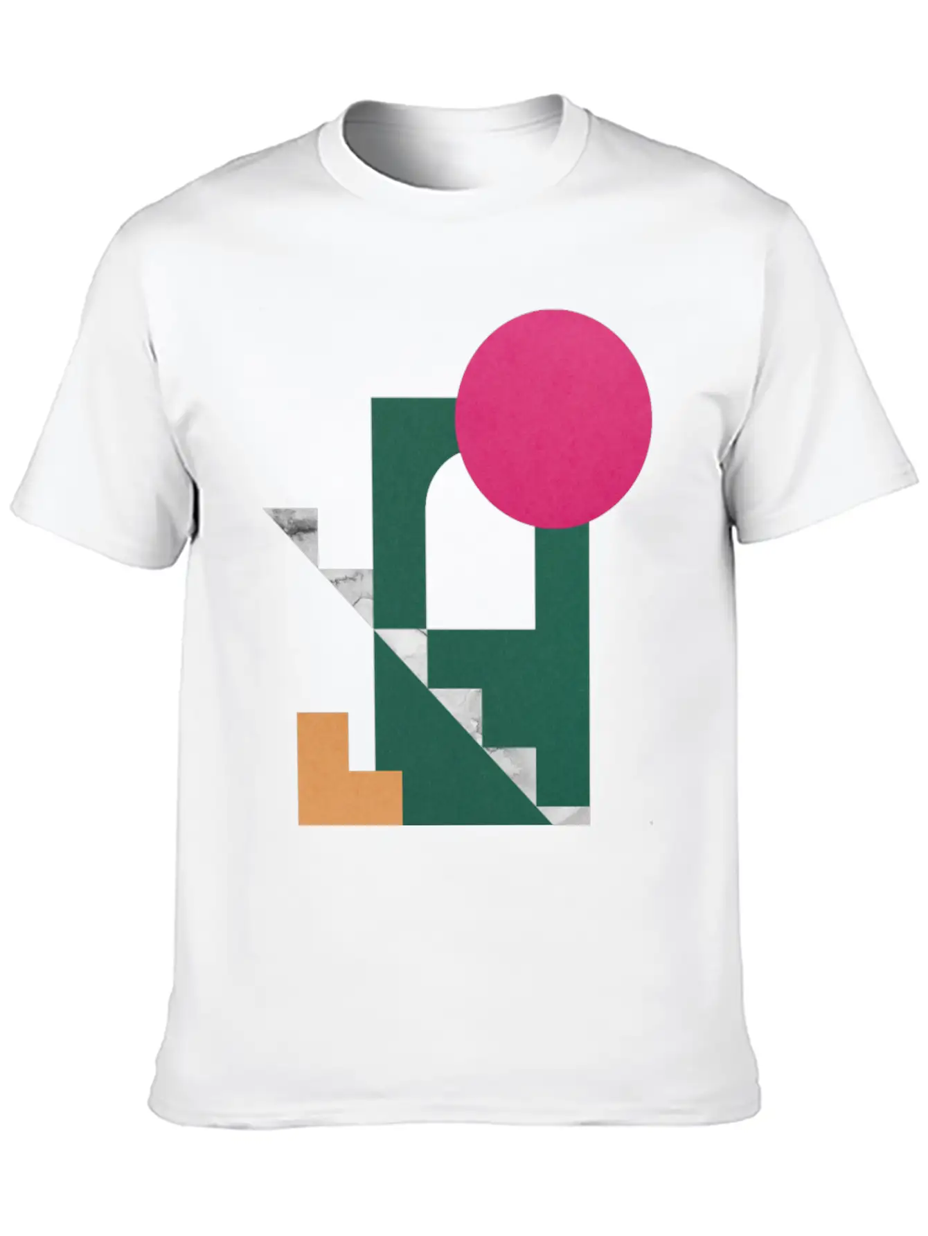 Geometric Collage 19 Classic Cotton Tee – Unisex Comfort For Any Season